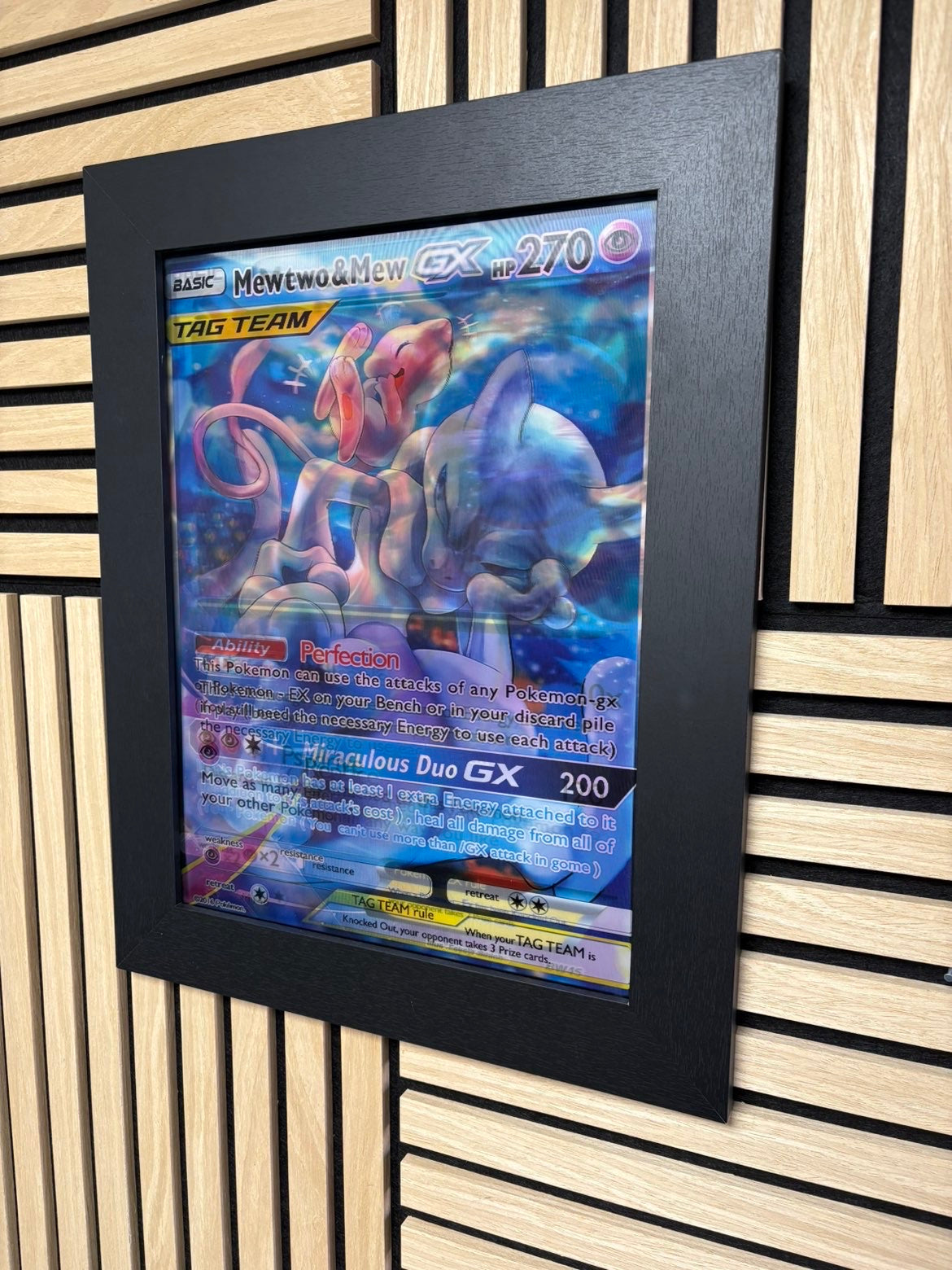 Mewtwo 3D Lenticular Poster Framed 30x40cm
