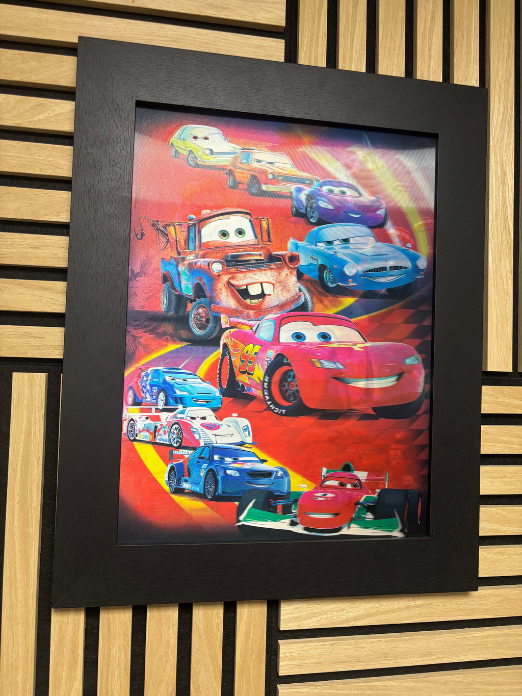 Cars 3D Lenticular Poster Framed 30x40cm