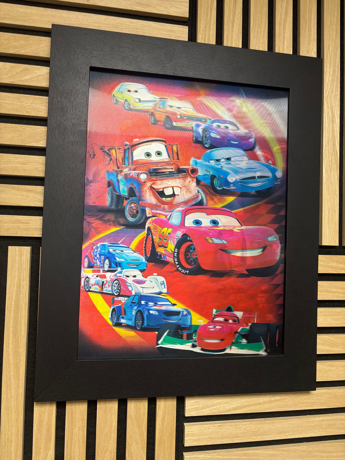 Cars 3D Lenticular Poster Framed 30x40cm