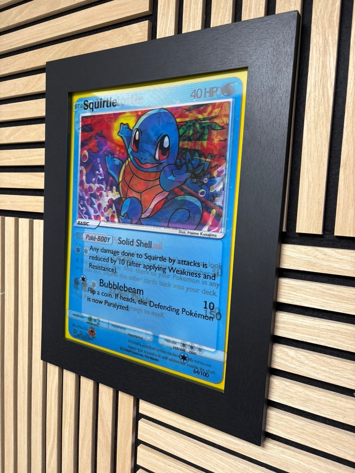 Blastoise Wartortle Squirtle 3D Lenticular Poster Framed 30x40cm