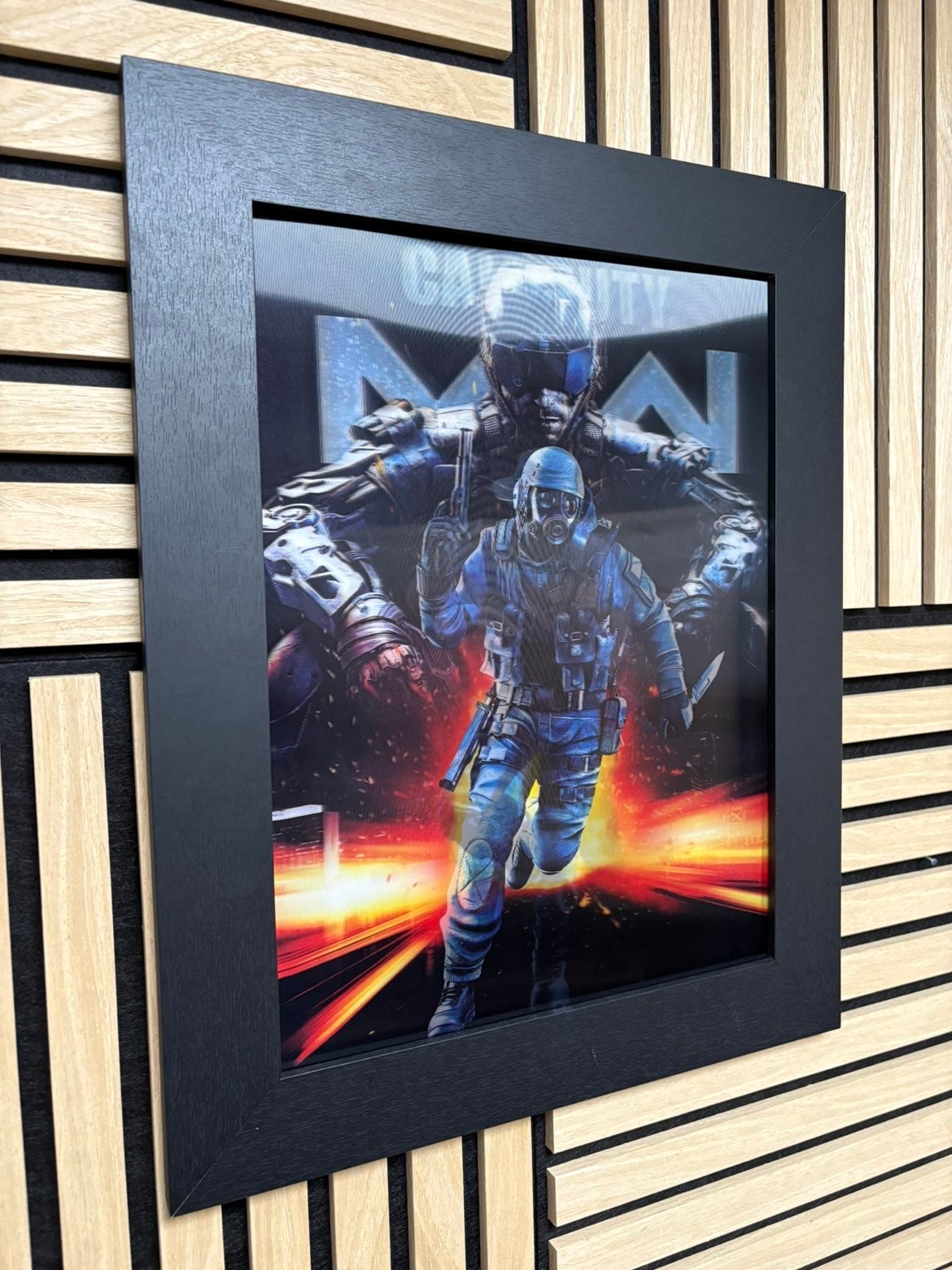 Modern Warfare 3D Lenticular Poster Framed 30x40cm