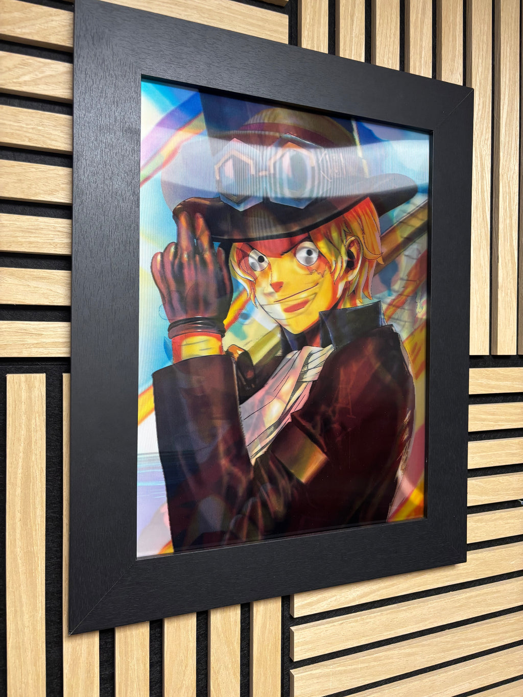 One Piece 3D Lenticular Poster Framed 30x40cm