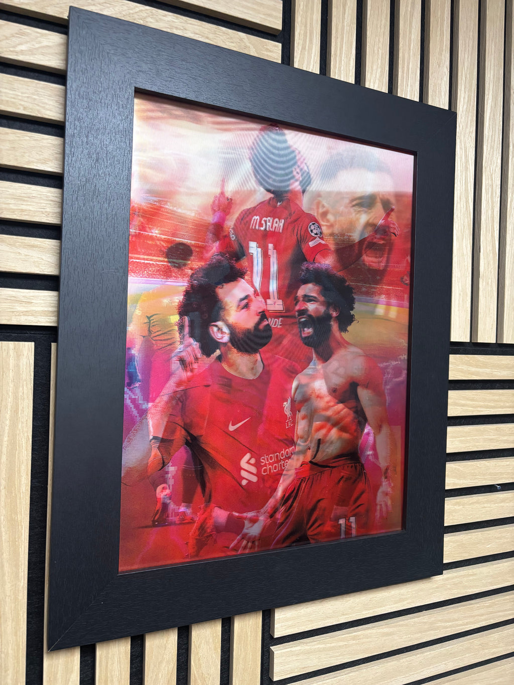 Mo Salah 3D Lenticular Poster Framed 30x40cm