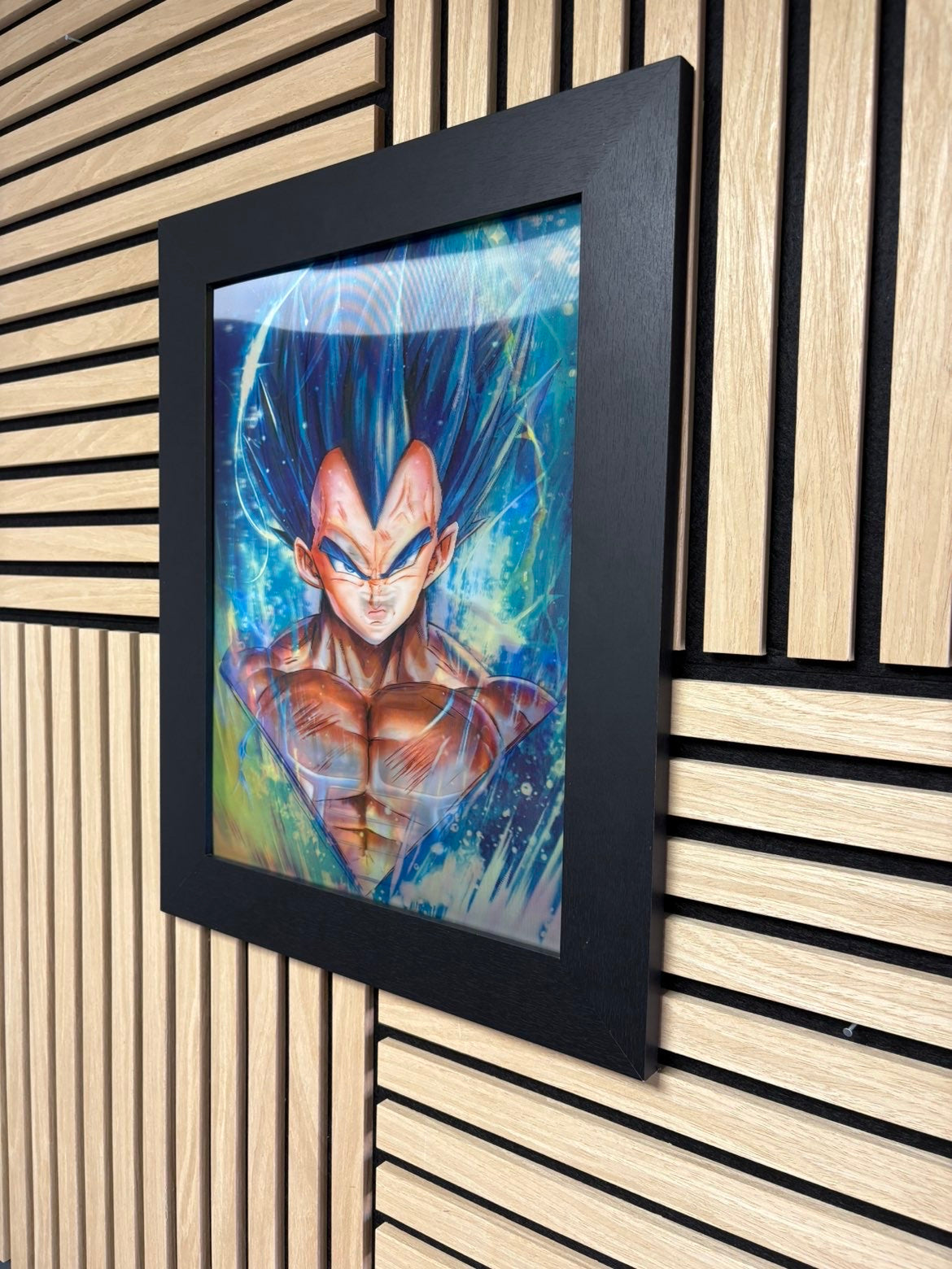 Vegeta Dragon BallZ 3D Lenticular Poster Framed 30x40cm