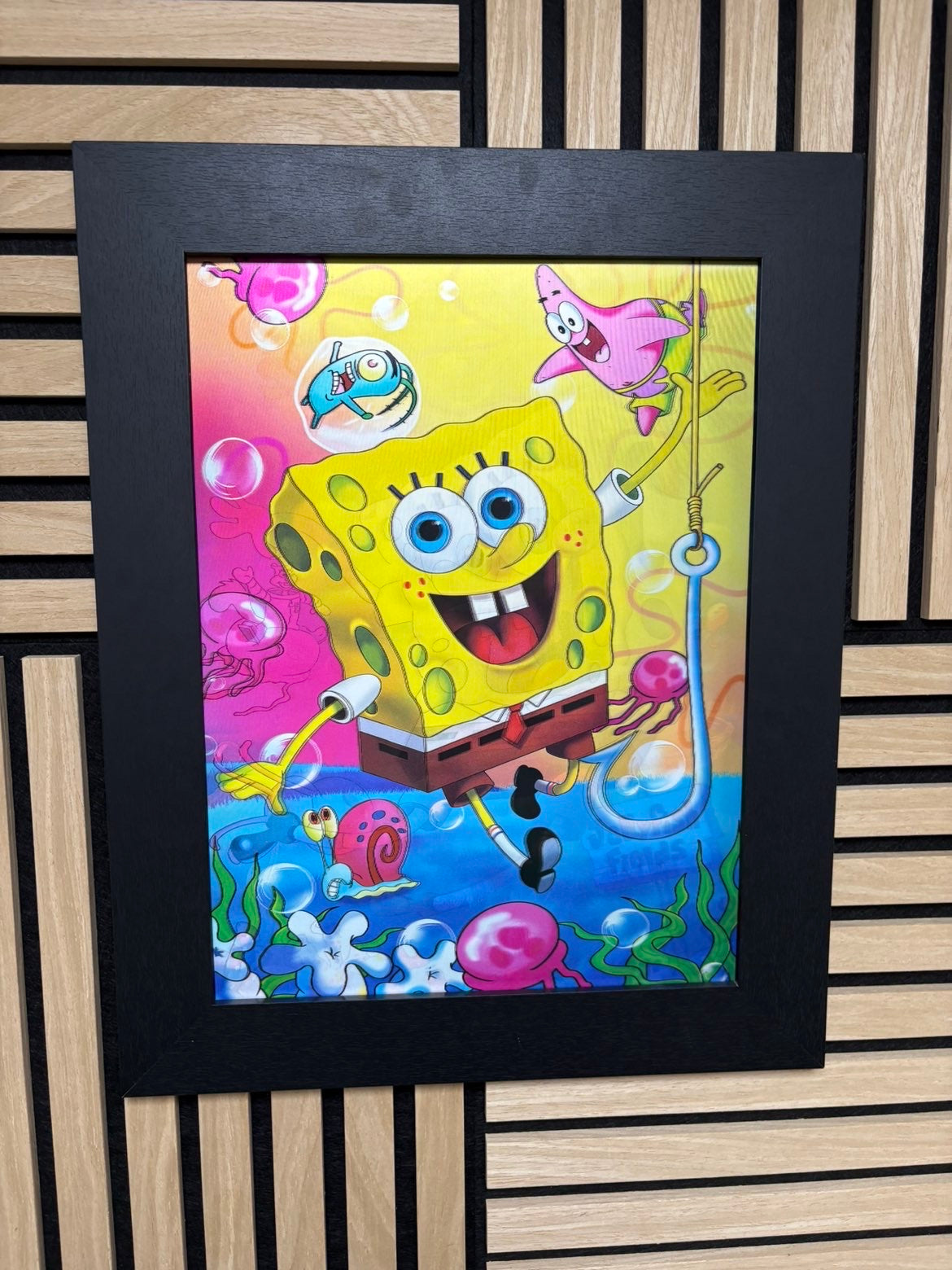 SpongeBob 3D Lenticular Poster Framed 30x40cm