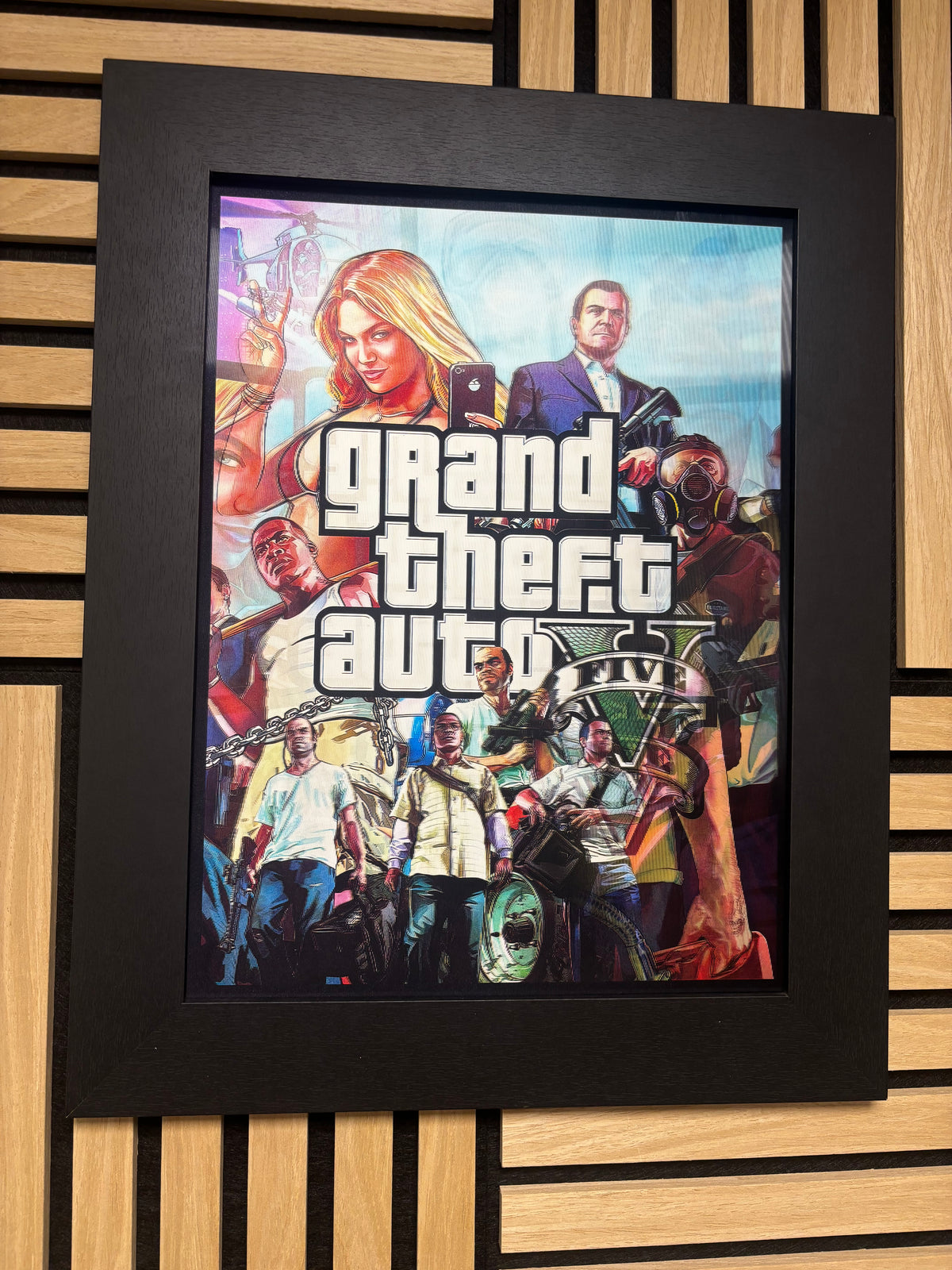 GTA 5 3D Lenticular Poster Framed 30x40cm