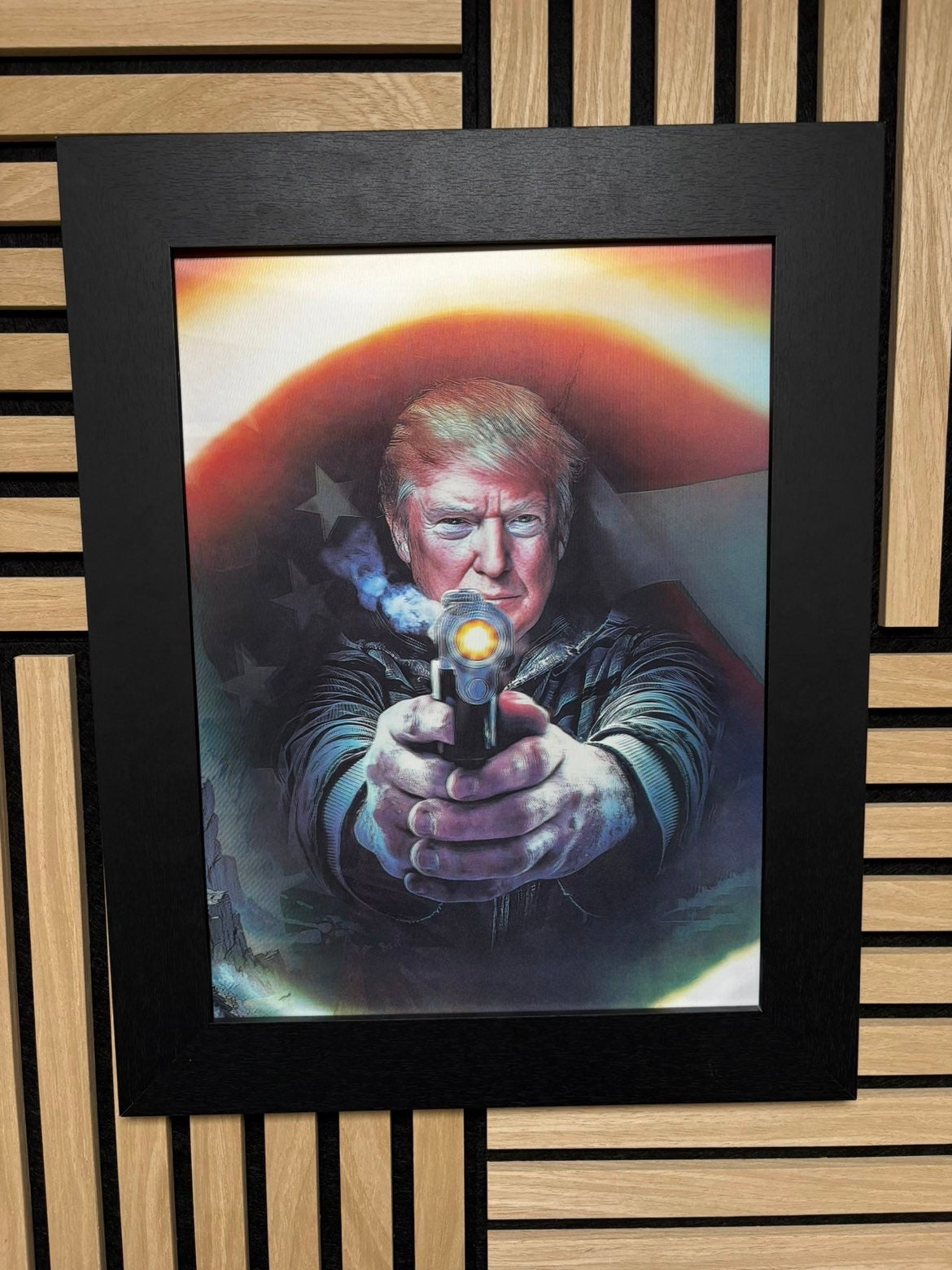 Donald Trump 3D Lenticular Poster Framed 30x40cm