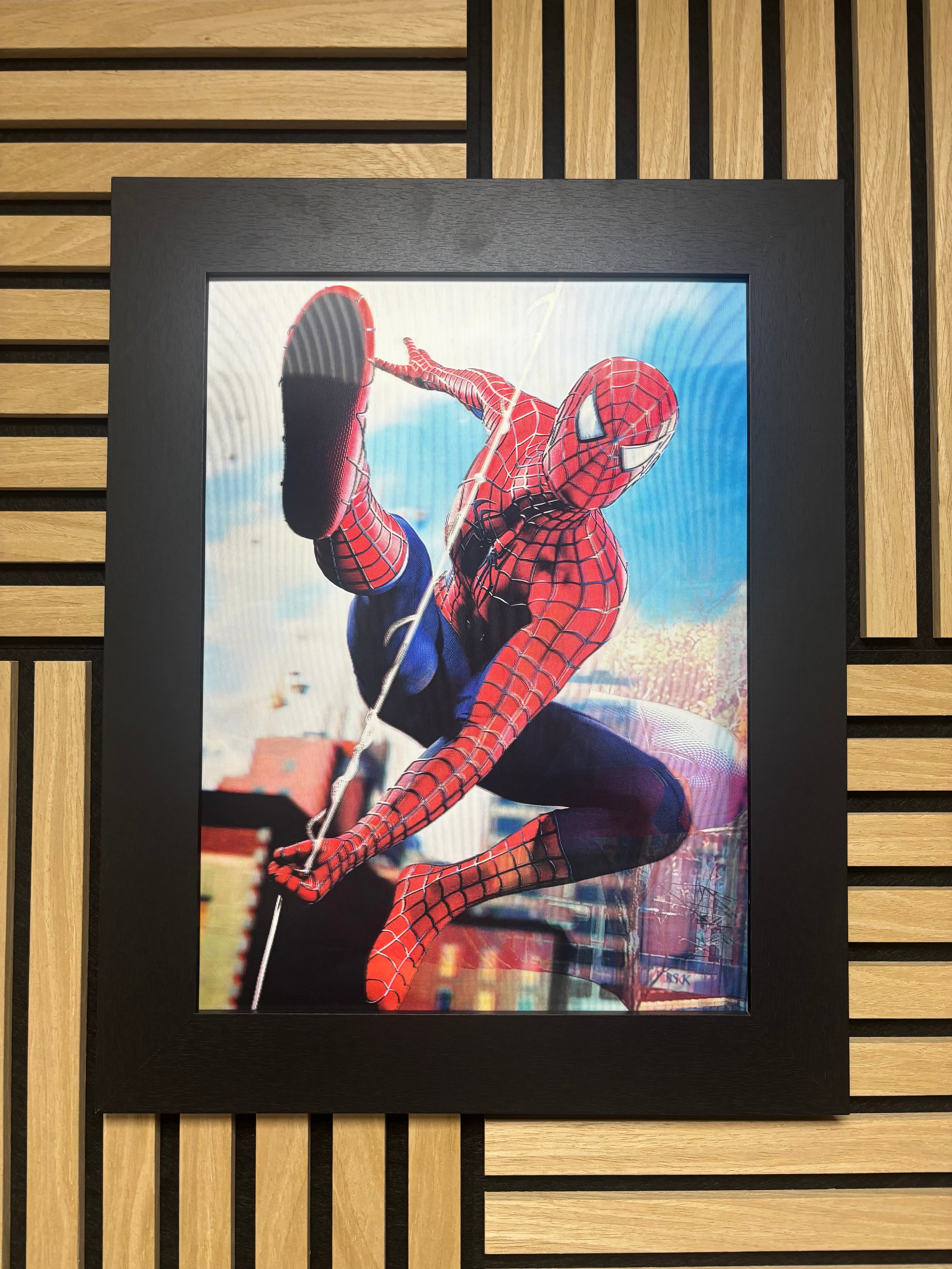 Spiderman 3D Lenticular Poster Framed 30x40cm