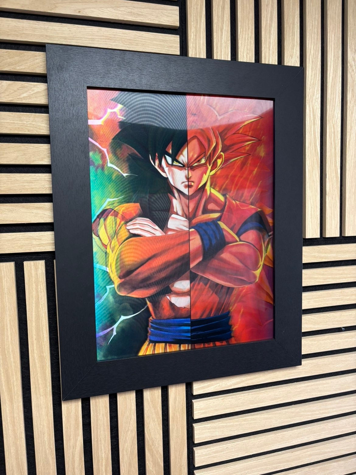 Goku Dragon Ball 3D Lenticular Poster Framed 30x40cm