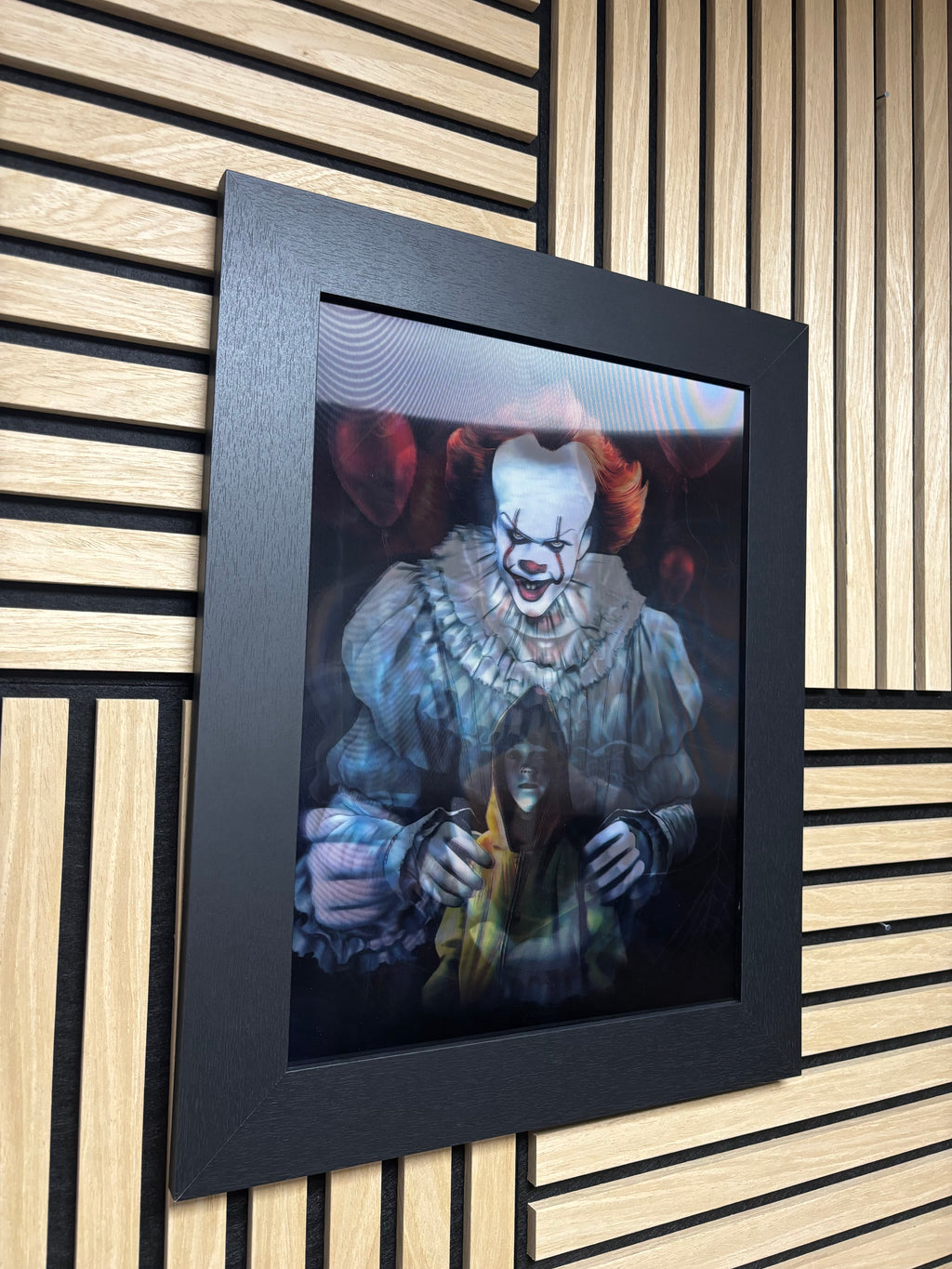 IT Clown 3D Lenticular Poster Framed 30x40cm