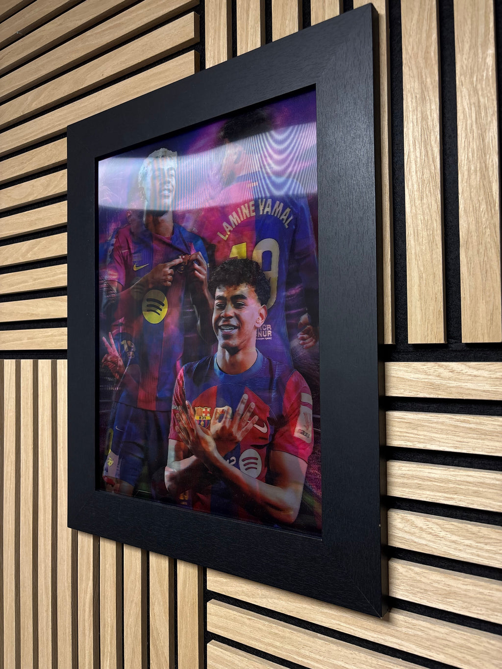Lamine Yamal 3D Lenticular Poster Framed 30x40cm