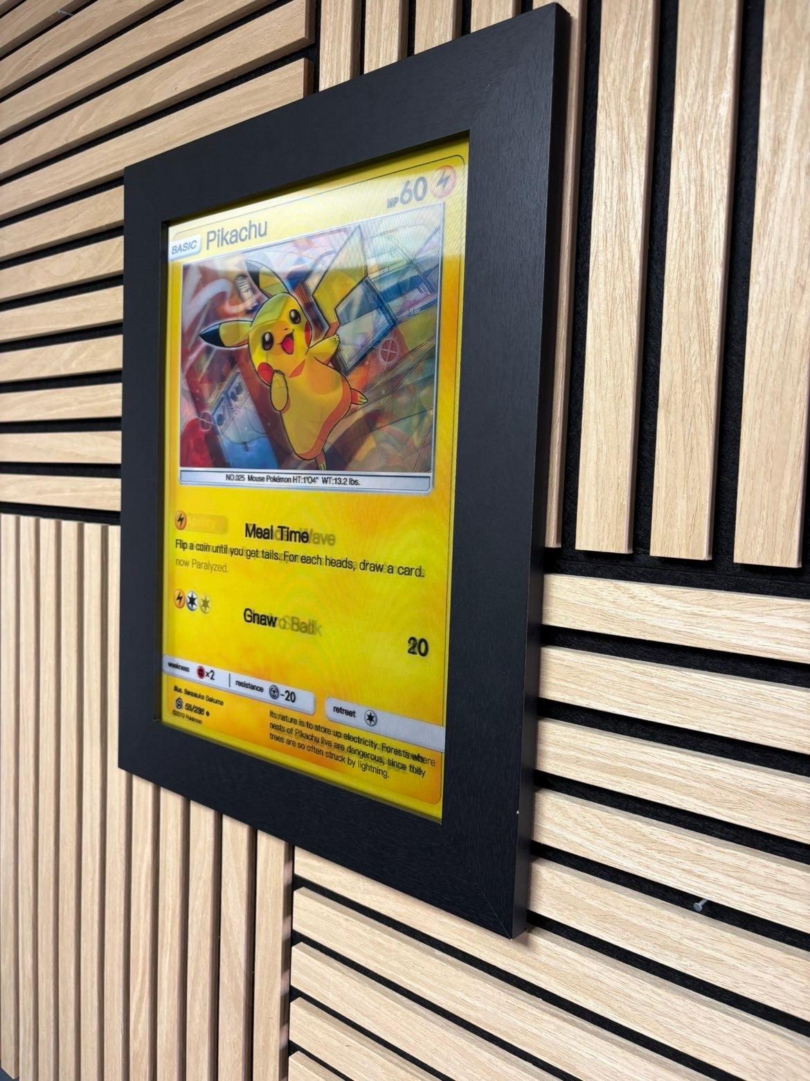 Pikachu 3D Lenticular Poster Framed 30x40cm
