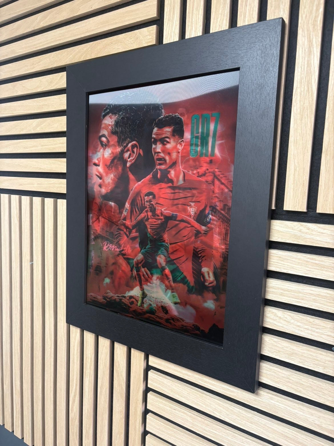 Ronaldo CR7 3D Lenticular Poster Framed 30x40cm