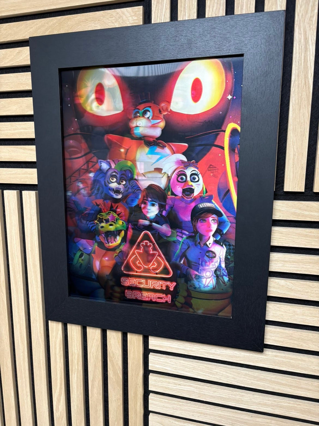 Five Nights At Freddy’s 3D Lenticular Poster Framed 30x40cm