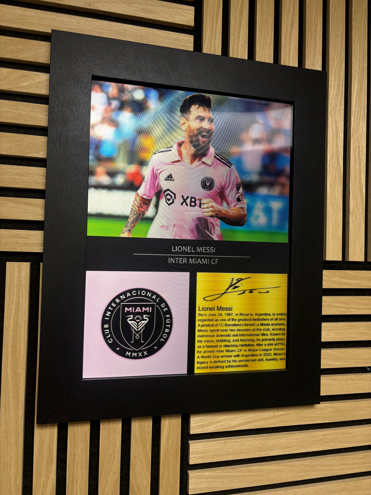 Messi 3D Lenticular Poster Framed 30x40cm