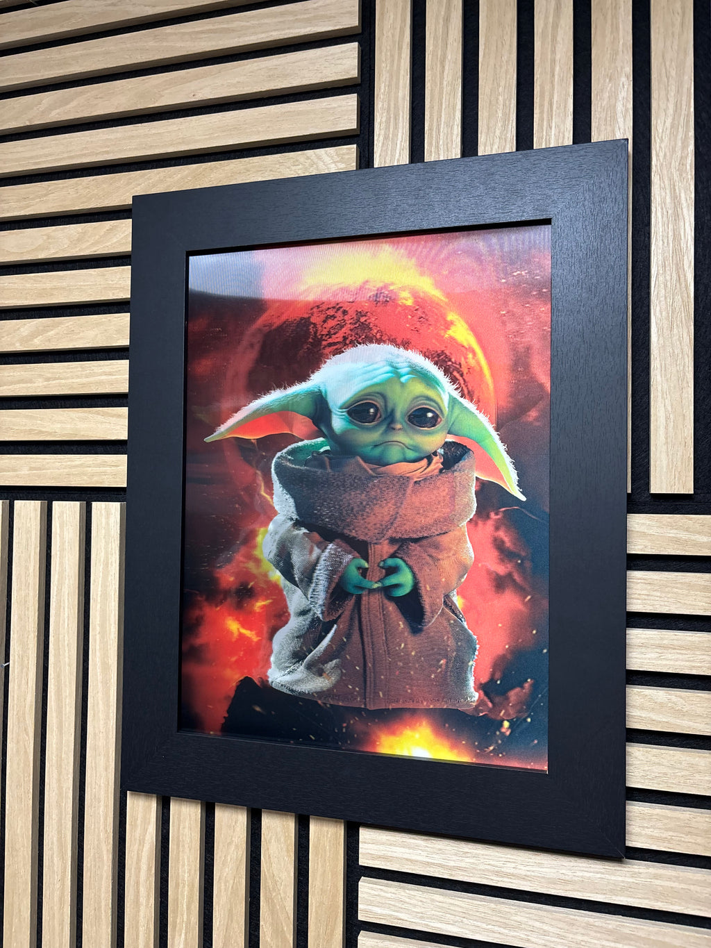 Baby Yoda 3D Lenticular Poster Framed 30x40cm
