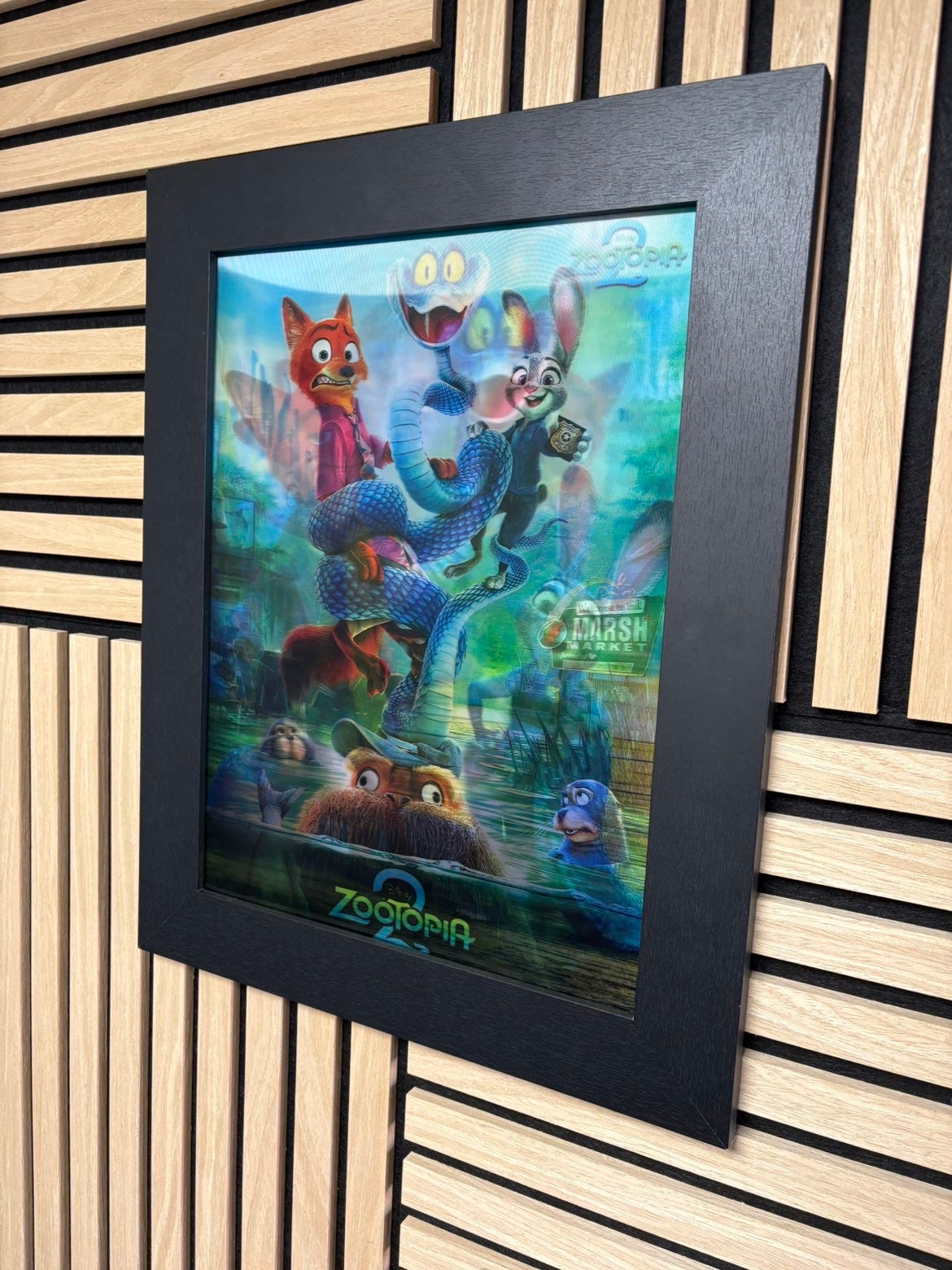 Zootopia 3D Lenticular Poster Framed 30x40cm