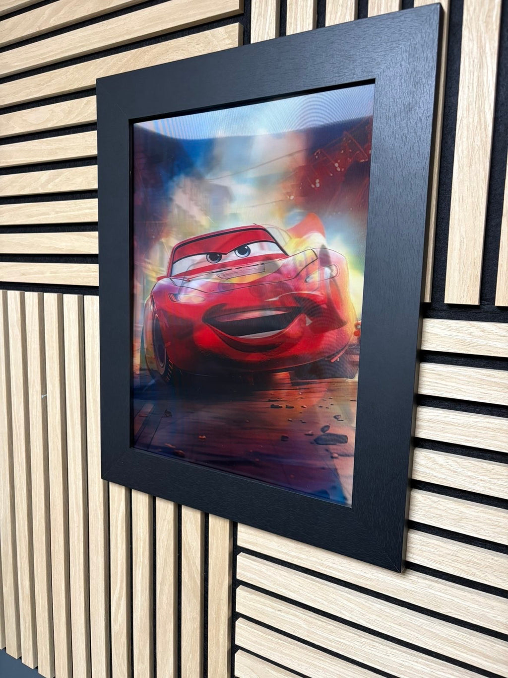 Cars Pixar 3D Lenticular Poster Framed 30x40cm