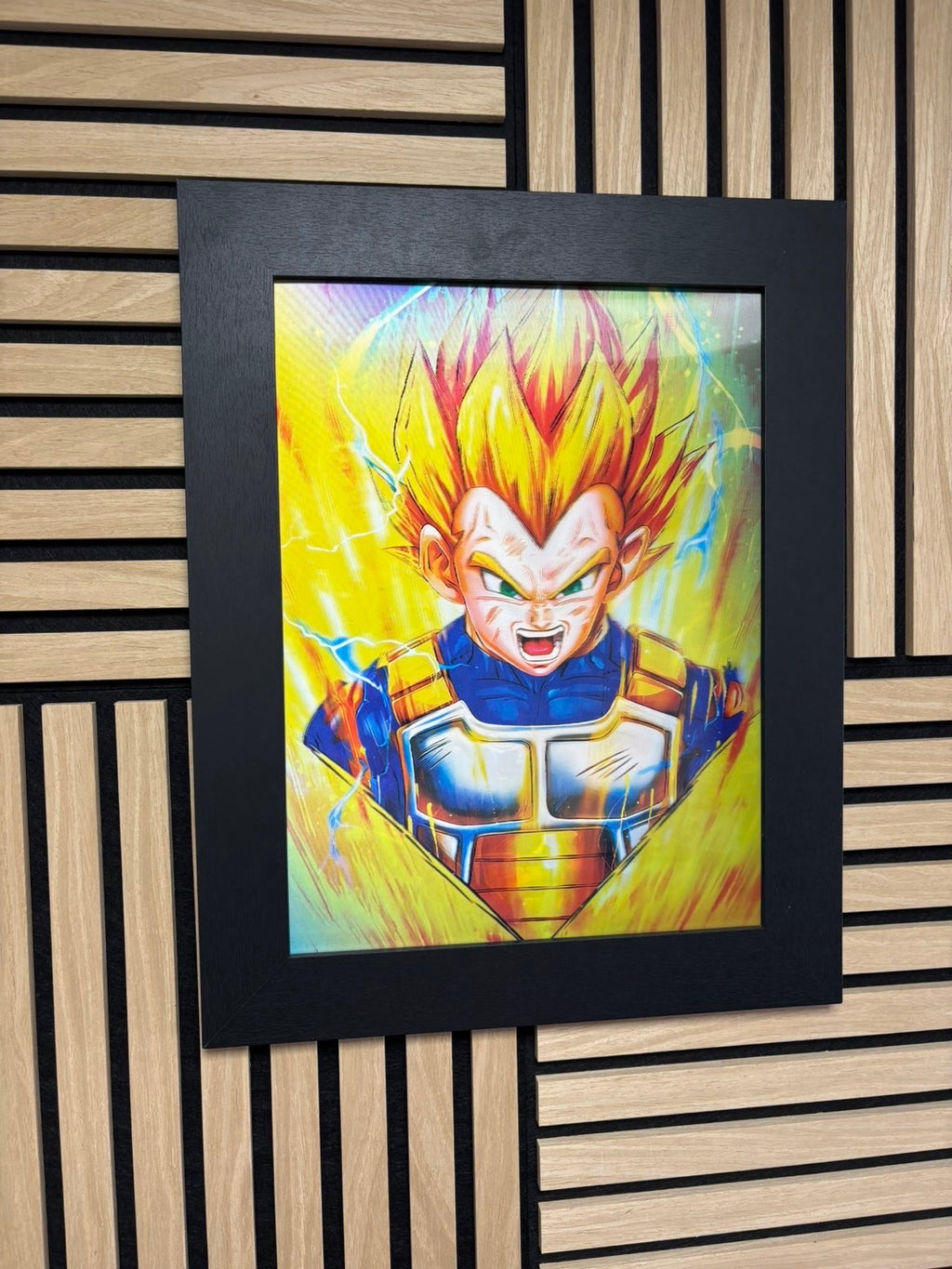 Vegeta Dragon BallZ 3D Lenticular Poster Framed 30x40cm
