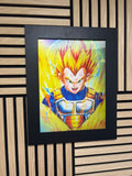 Vegeta Dragon BallZ 3D Lenticular Poster Framed 30x40cm
