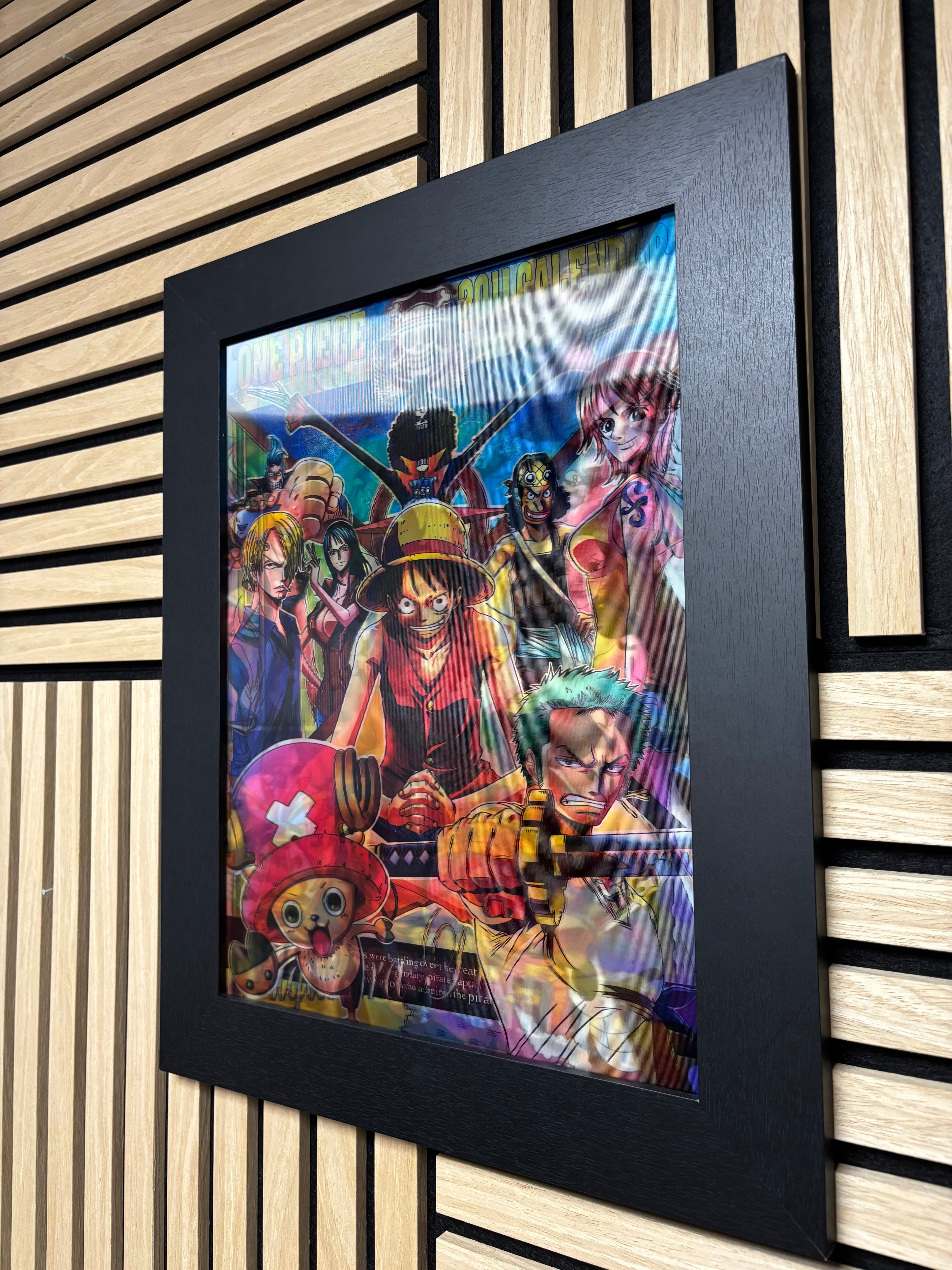One Piece 3D Lenticular Poster Framed 30x40cm