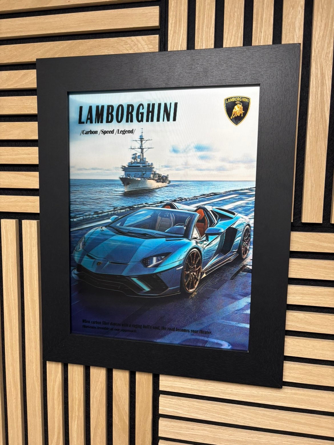 Lamborghini 3D Lenticular Poster Framed 30x40cm