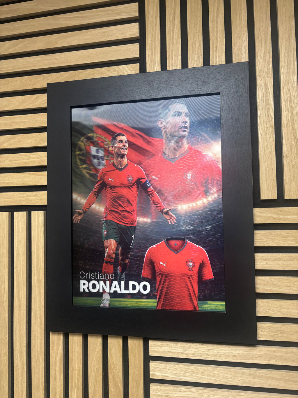 Cristiano Ronaldo 3D Lenticular Poster Framed 30x40cm