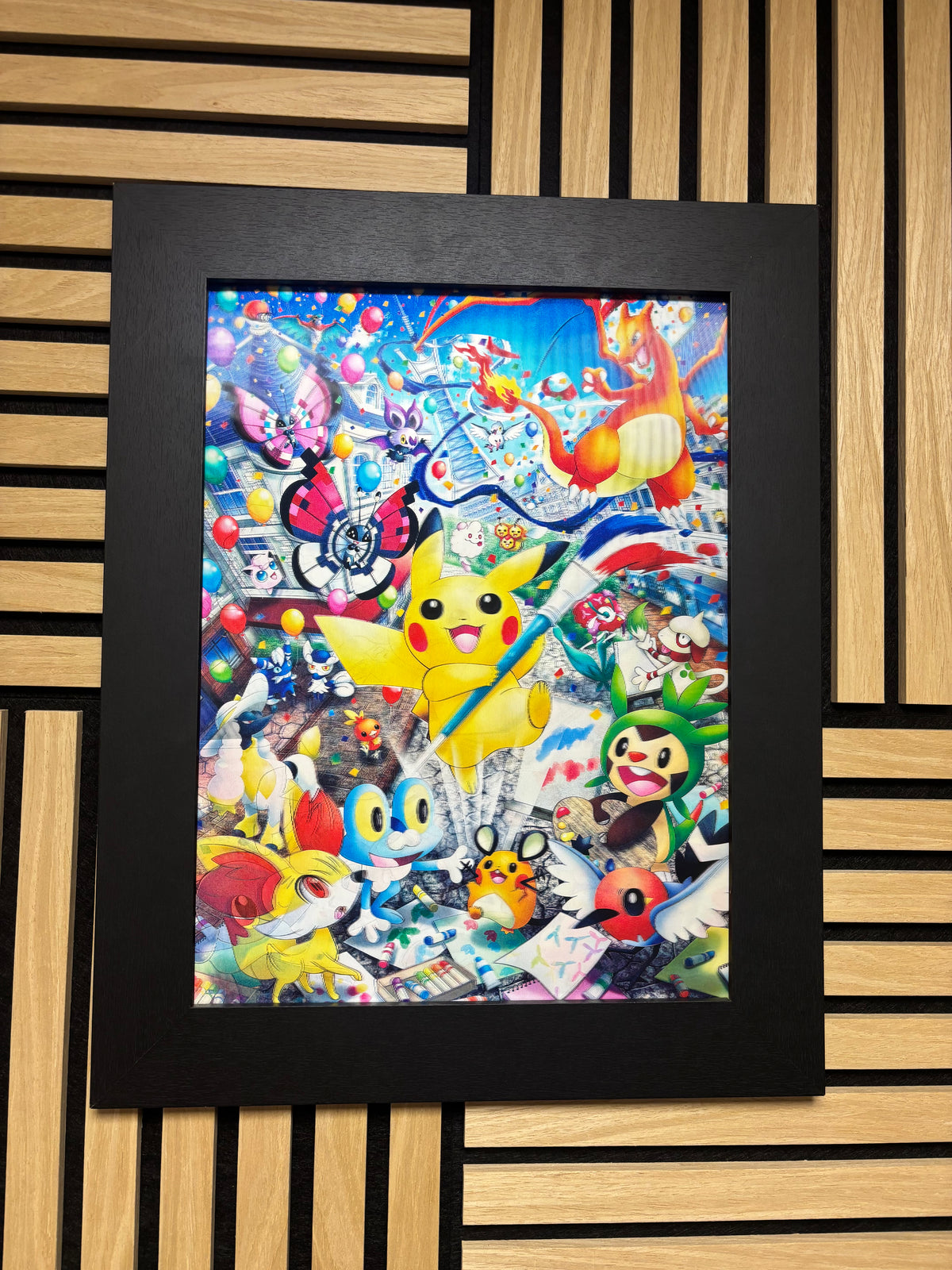 Pokemon 3D Lenticular Poster Framed 30x40cm