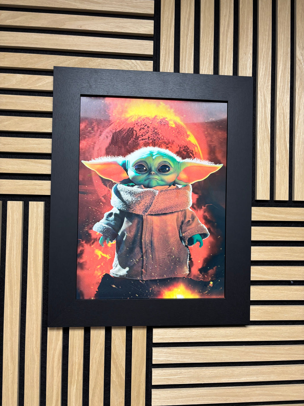 Baby Yoda 3D Lenticular Poster Framed 30x40cm
