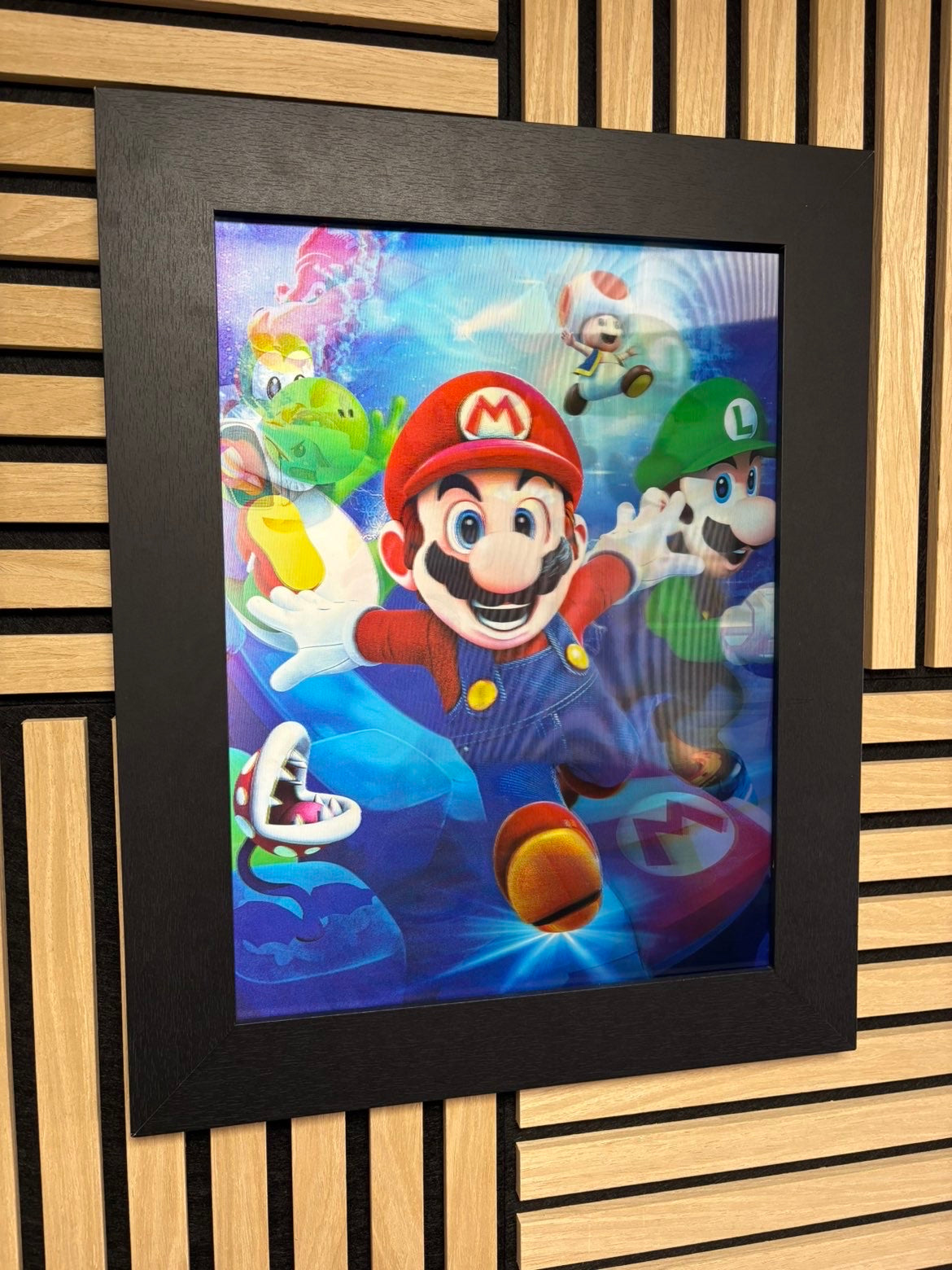 Mario 3D Lenticular Poster Framed 30x40cm