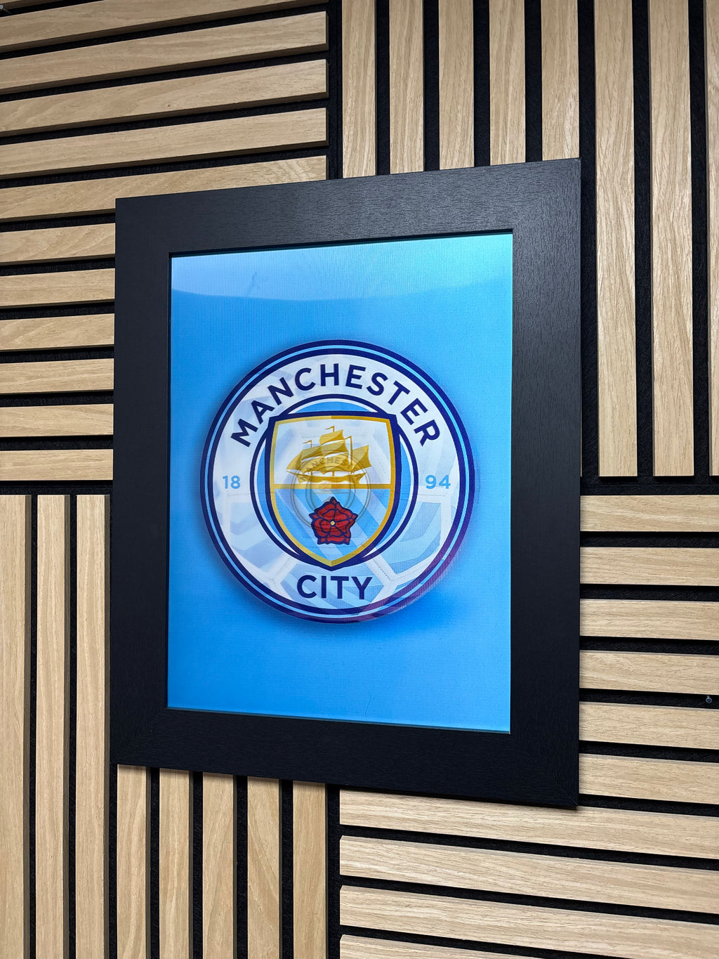 Manchester City 3D Lenticular Poster Framed 30x40cm