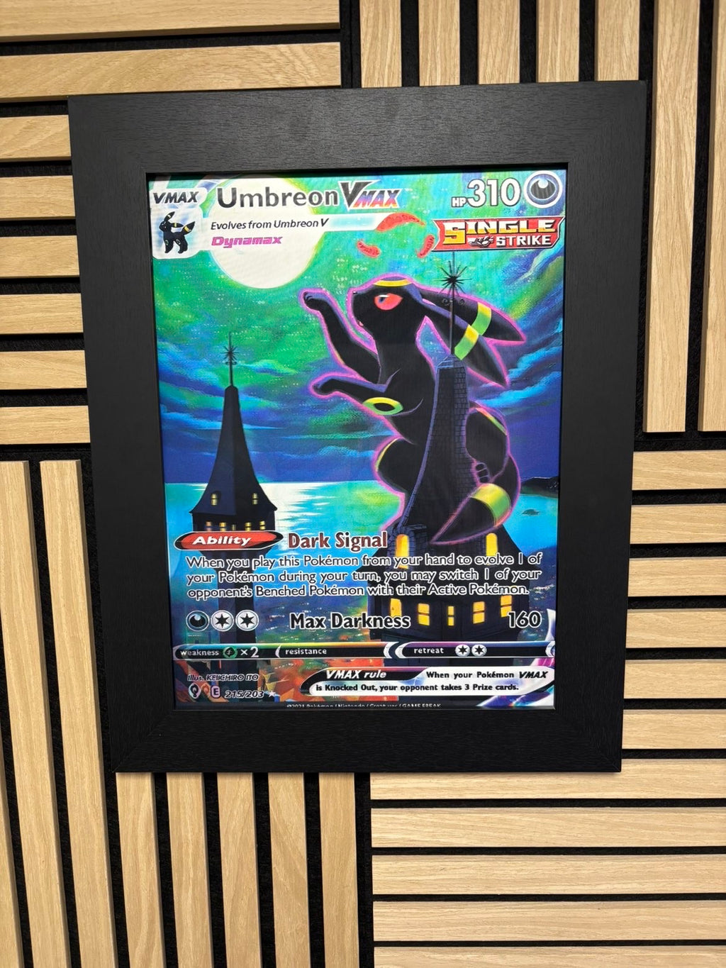 Umbreon 3D Lenticular Poster Framed 30x40cm