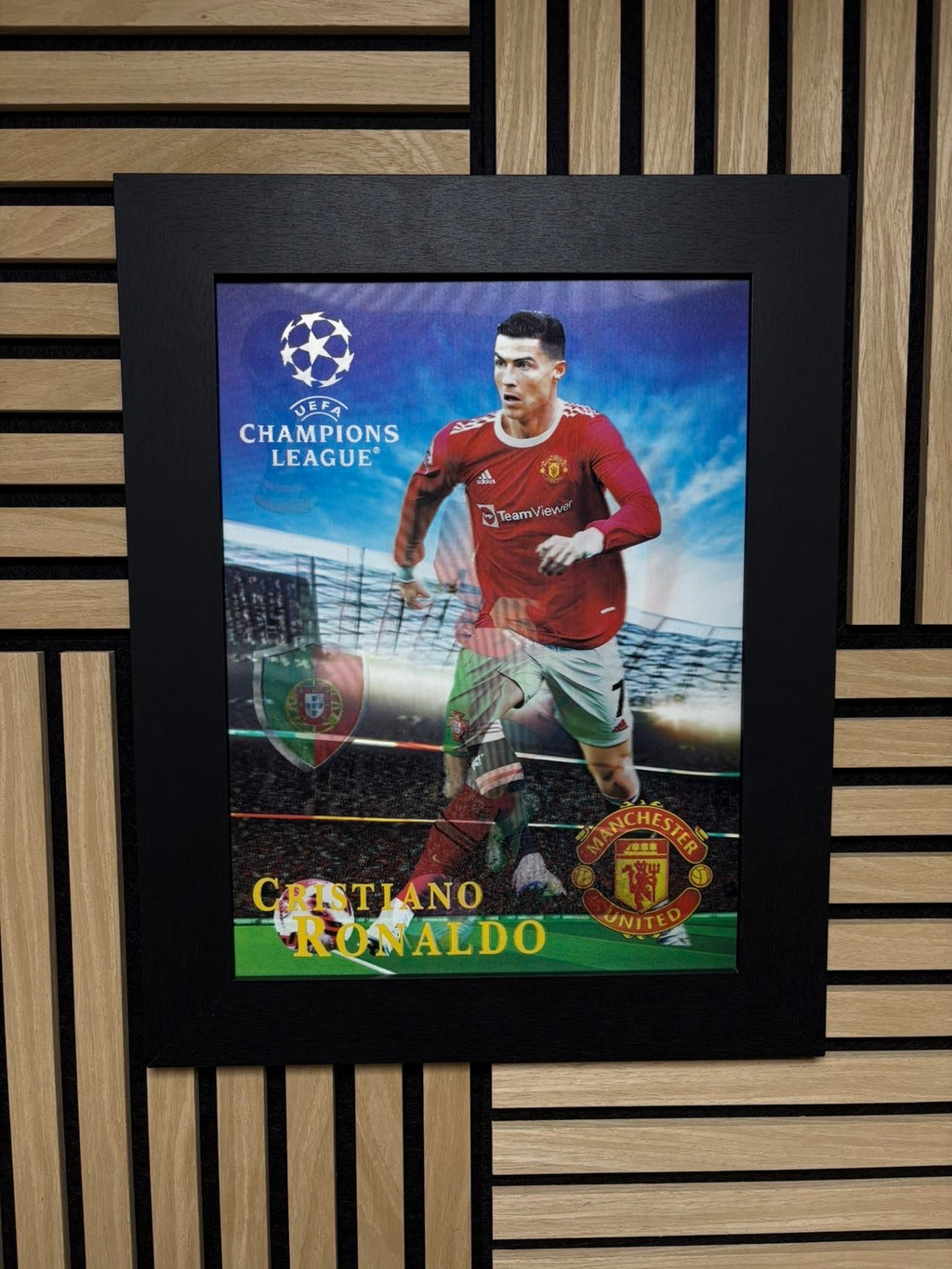 Cristiano Ronaldo 3D Lenticular Poster Framed 30x40cm