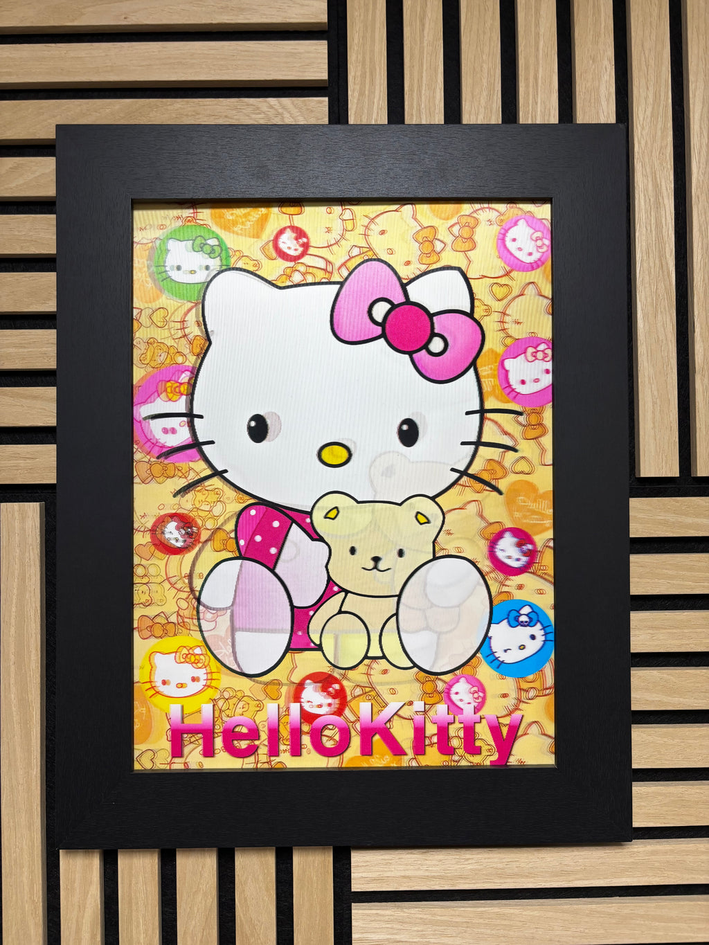 Hello Kitty 3D Lenticular Poster Framed 30x40cm