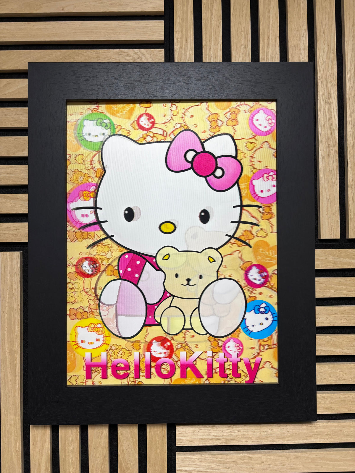 Hello Kitty 3D Lenticular Poster Framed 30x40cm