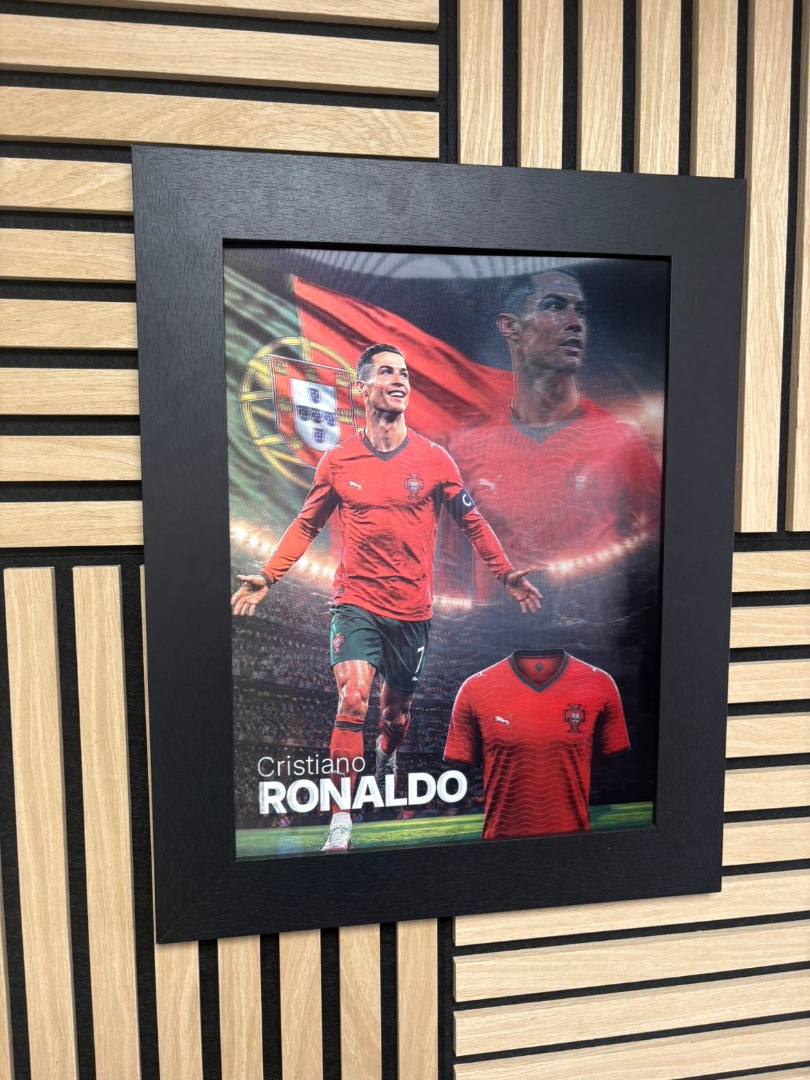 Ronaldo CR7 3D Lenticular Poster Framed 30x40cm