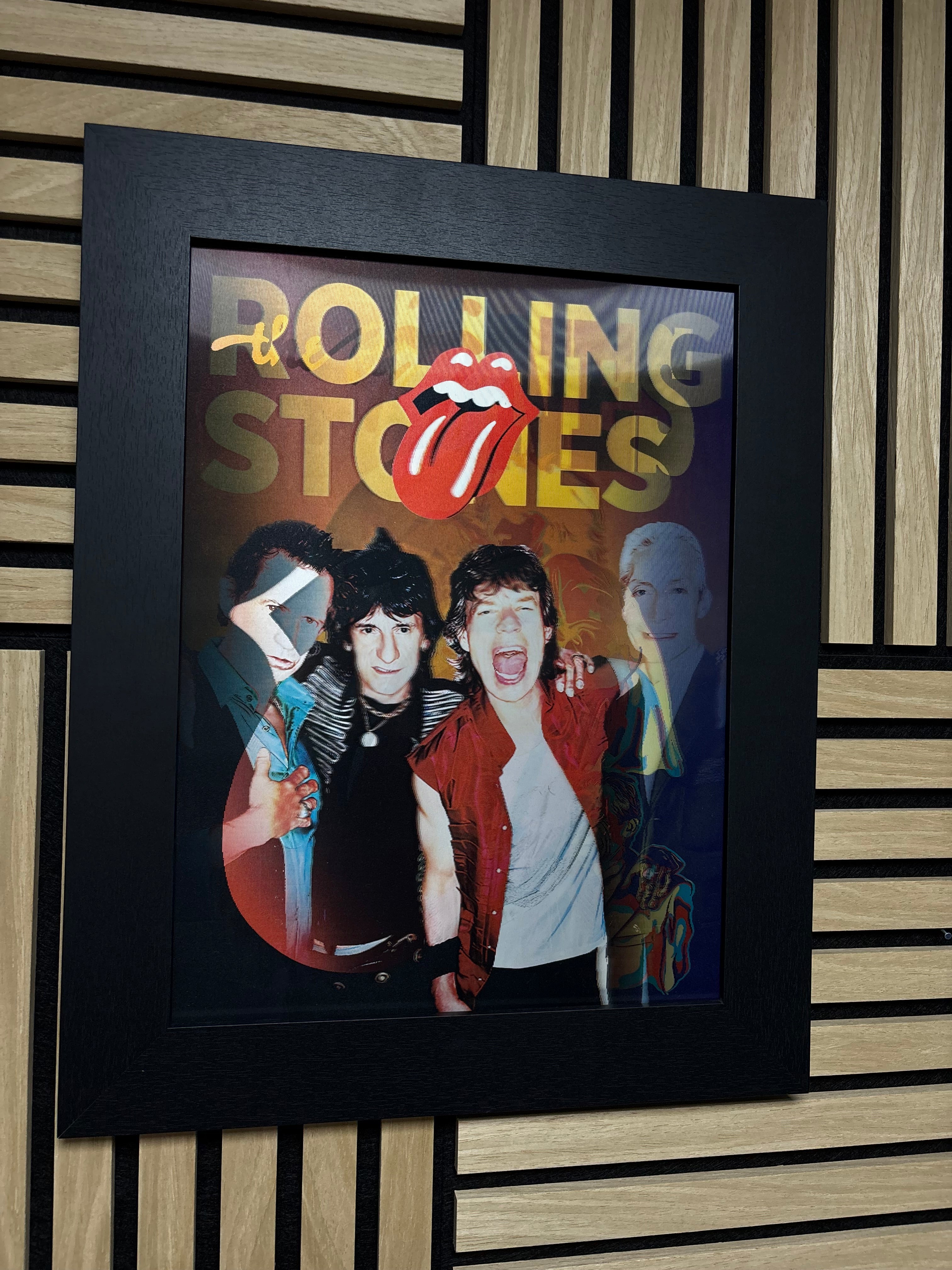 Rolling Stones 3D Lenticular Poster Framed 30x40cm