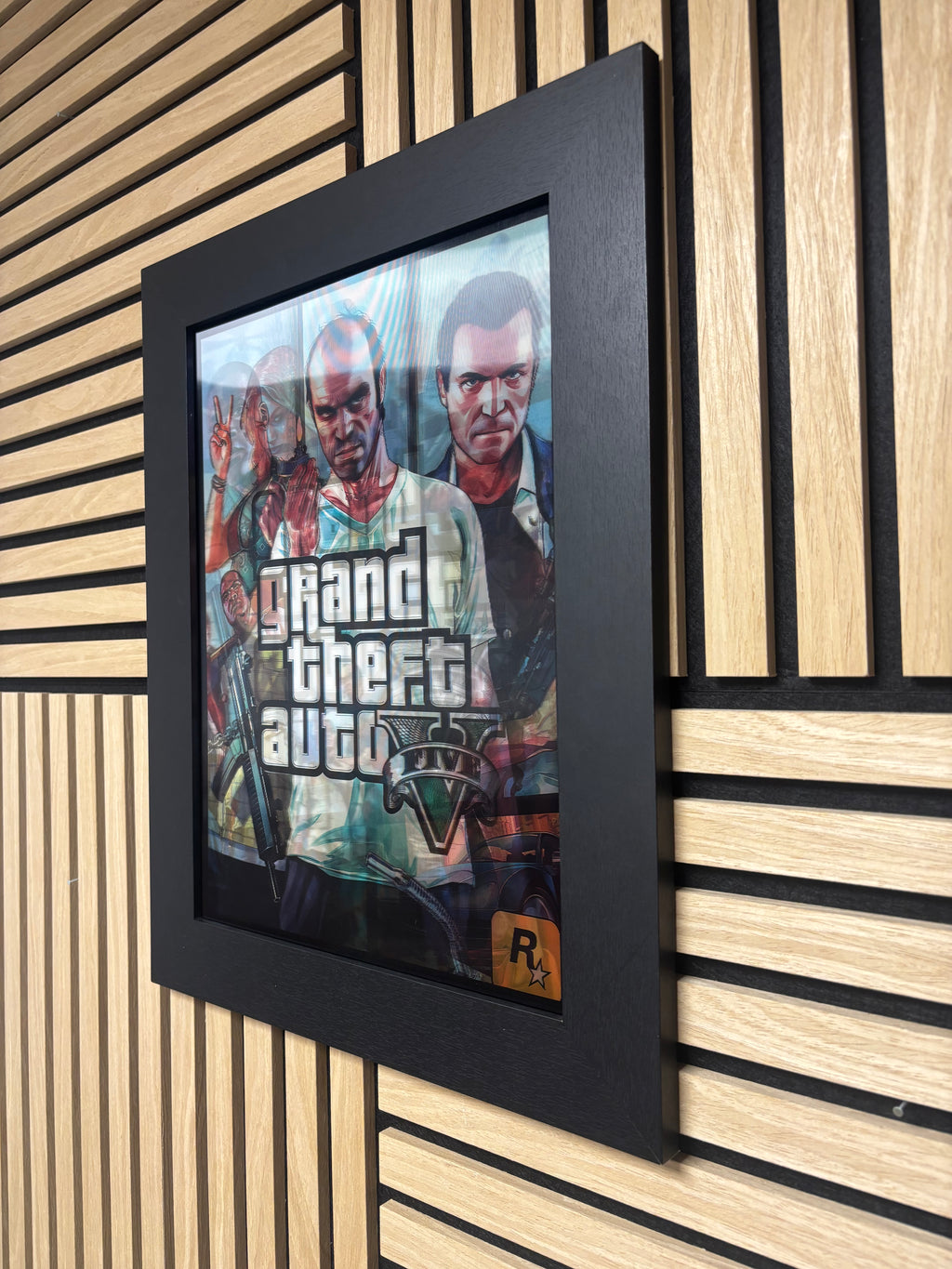 GTA 5 3D Lenticular Poster Framed 30x40cm