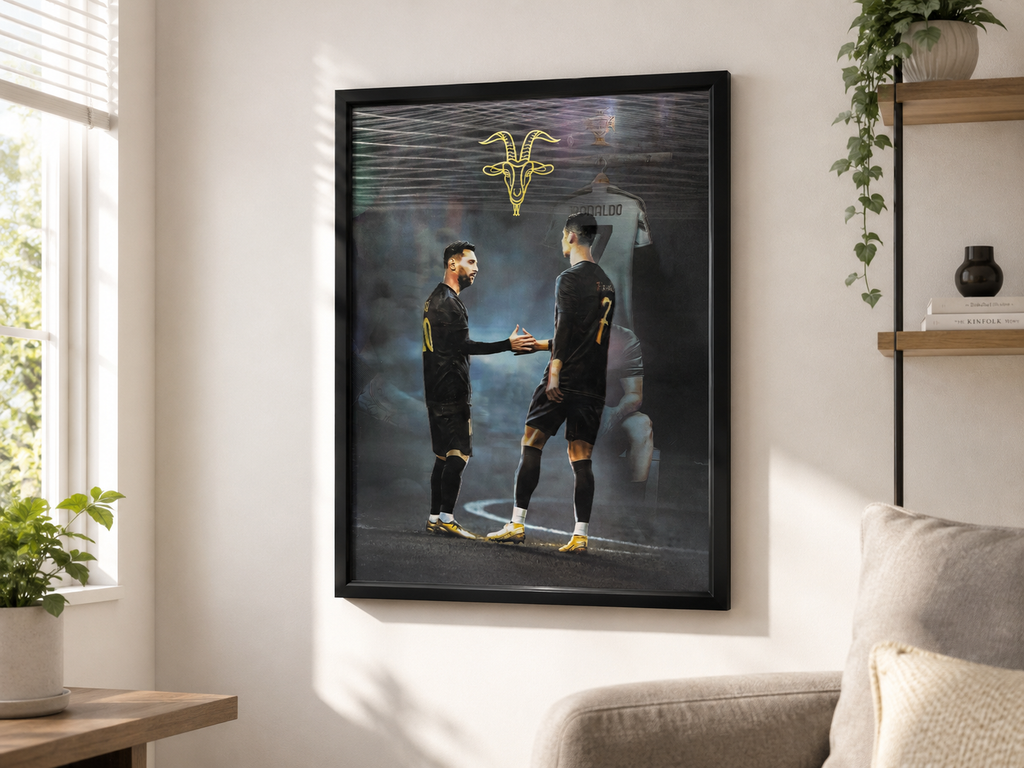 Messi X Ronaldo Legends 3D Poster