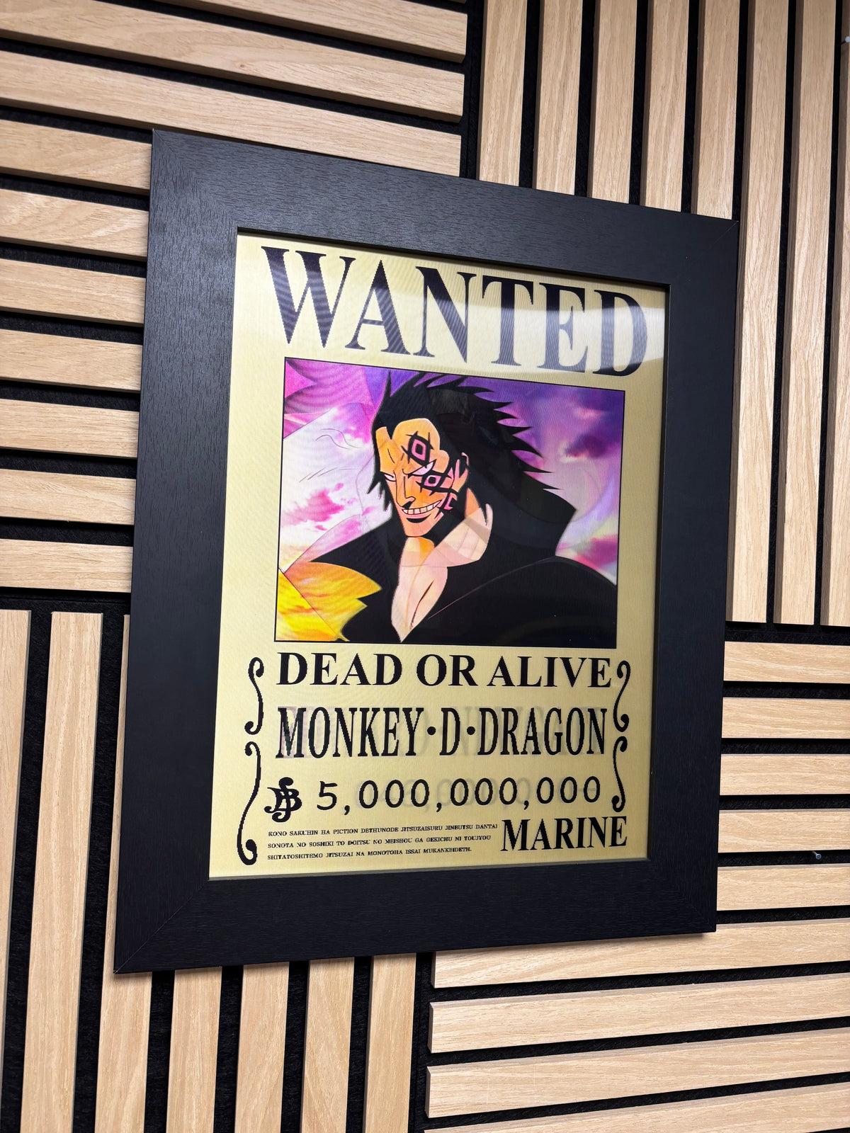 Anime Wanted 3D Lenticular Poster Framed 30x40cm