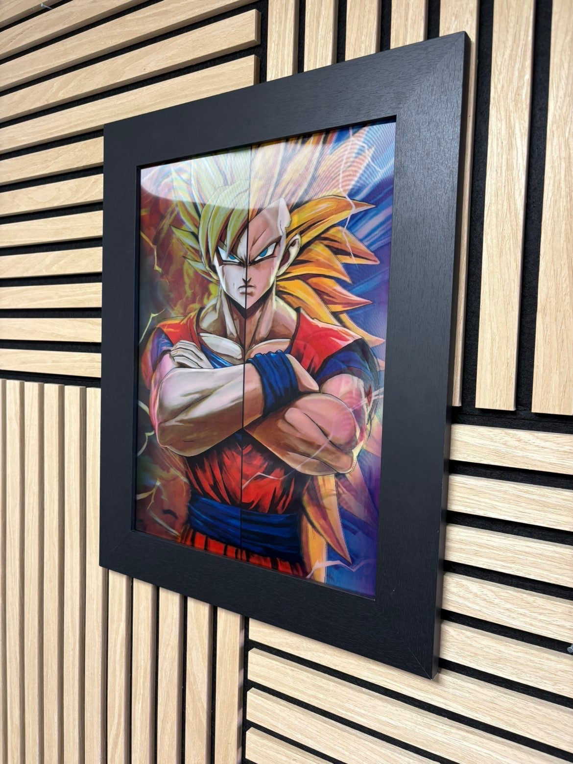 Goku Dragon Ball 3D Lenticular Poster Framed 30x40cm