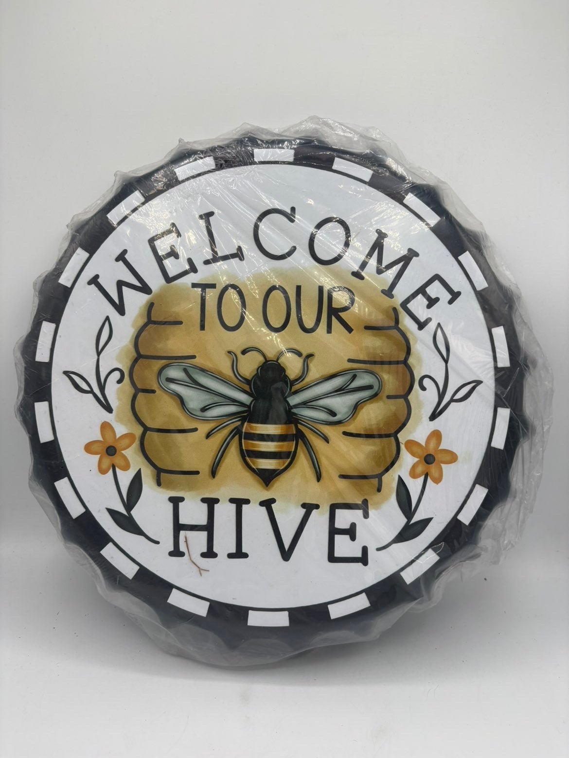 Welcome To Our Hive 35cm Decorative Bottle Cap