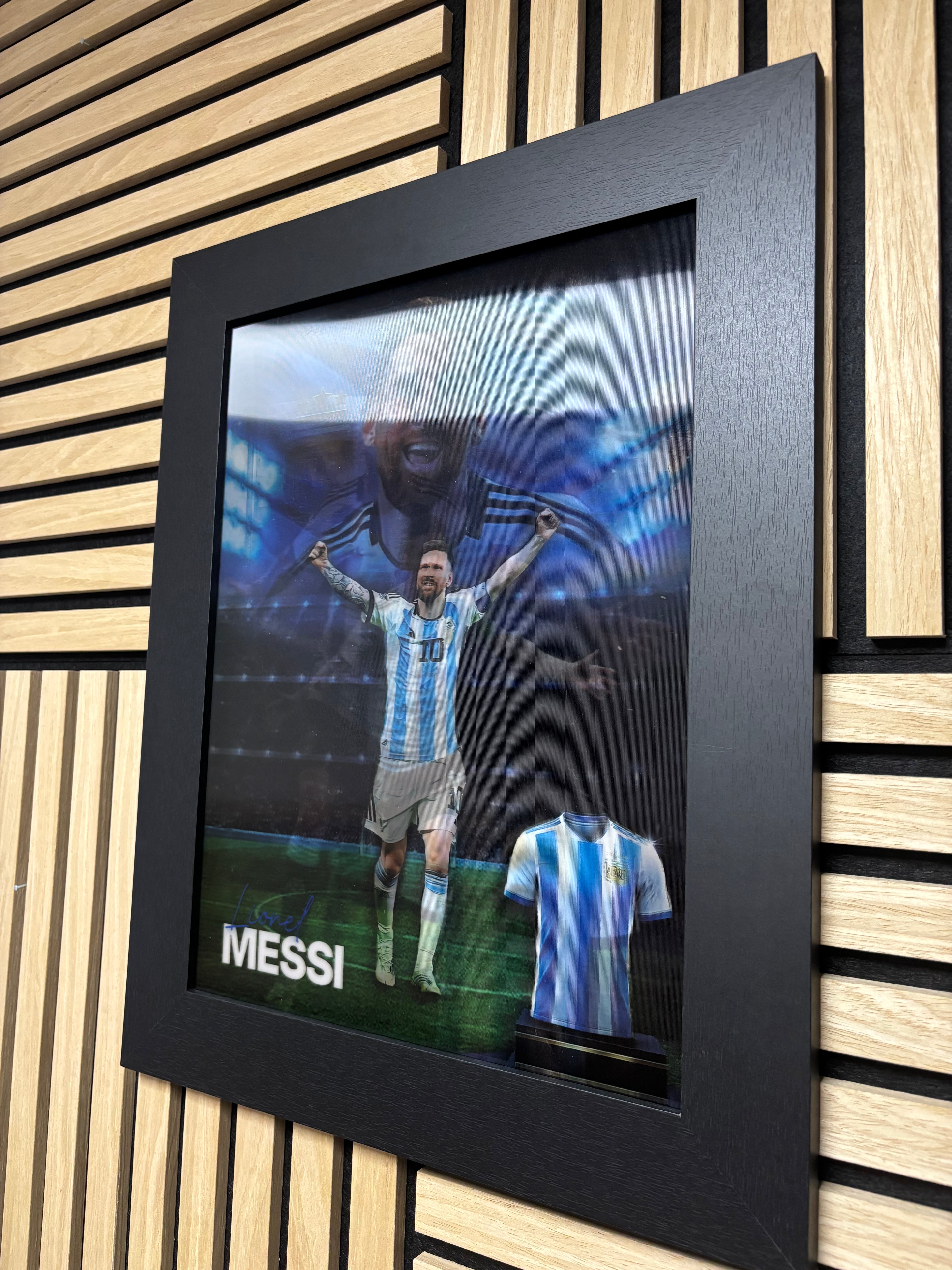 Lionel Messi 3D Lenticular Poster Framed 30x40cm