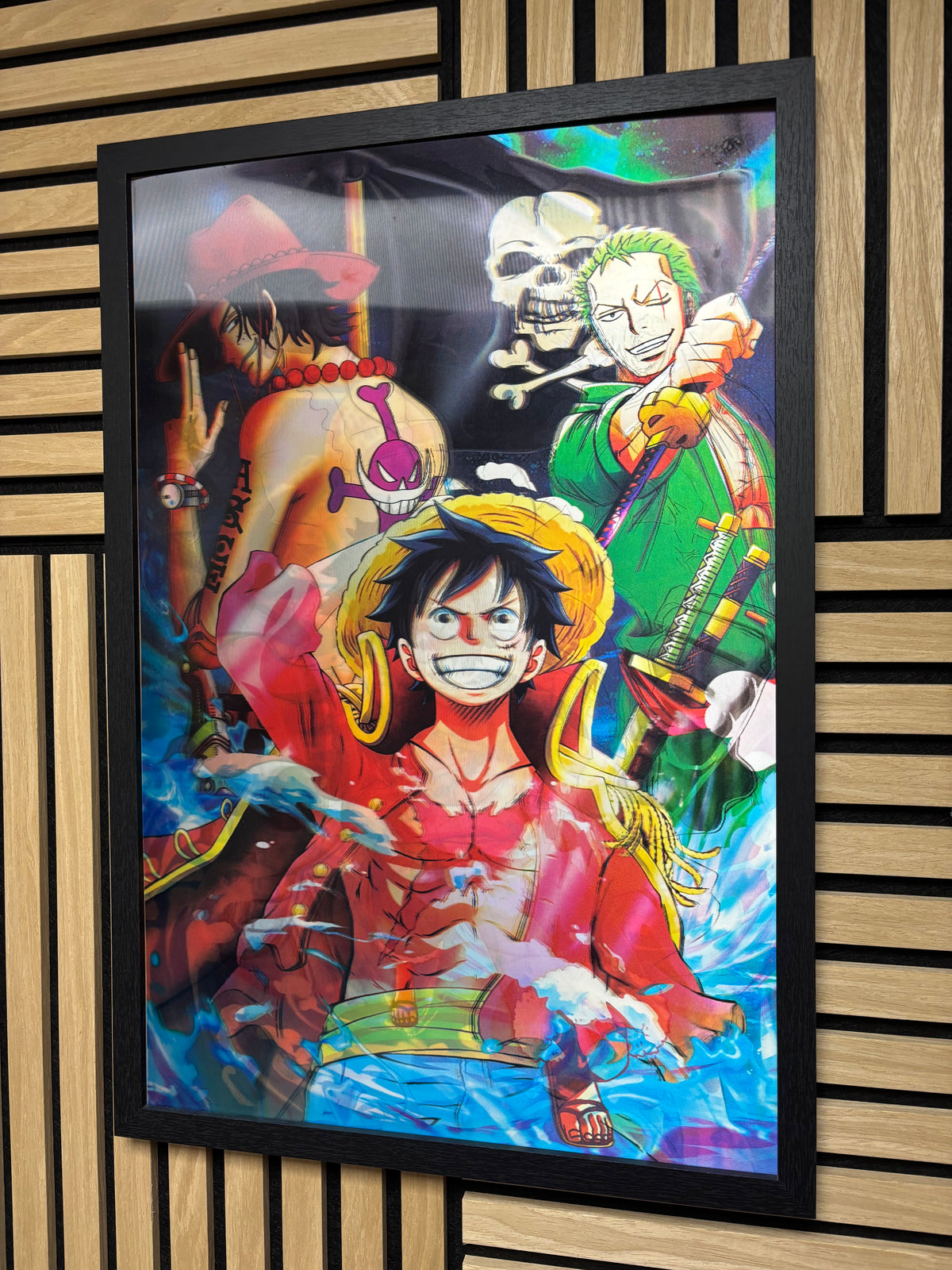 One Piece 3D Lenticular Poster Framed 40x60cm