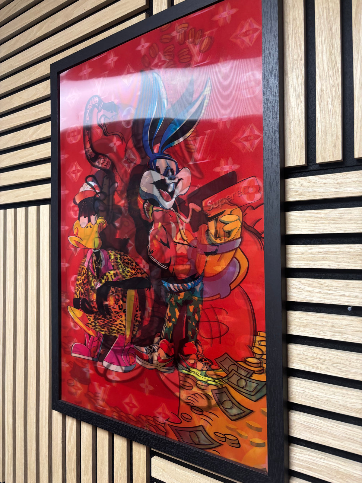 Designer Carton Character 3D Lenticular Poster Framed 40x60cm