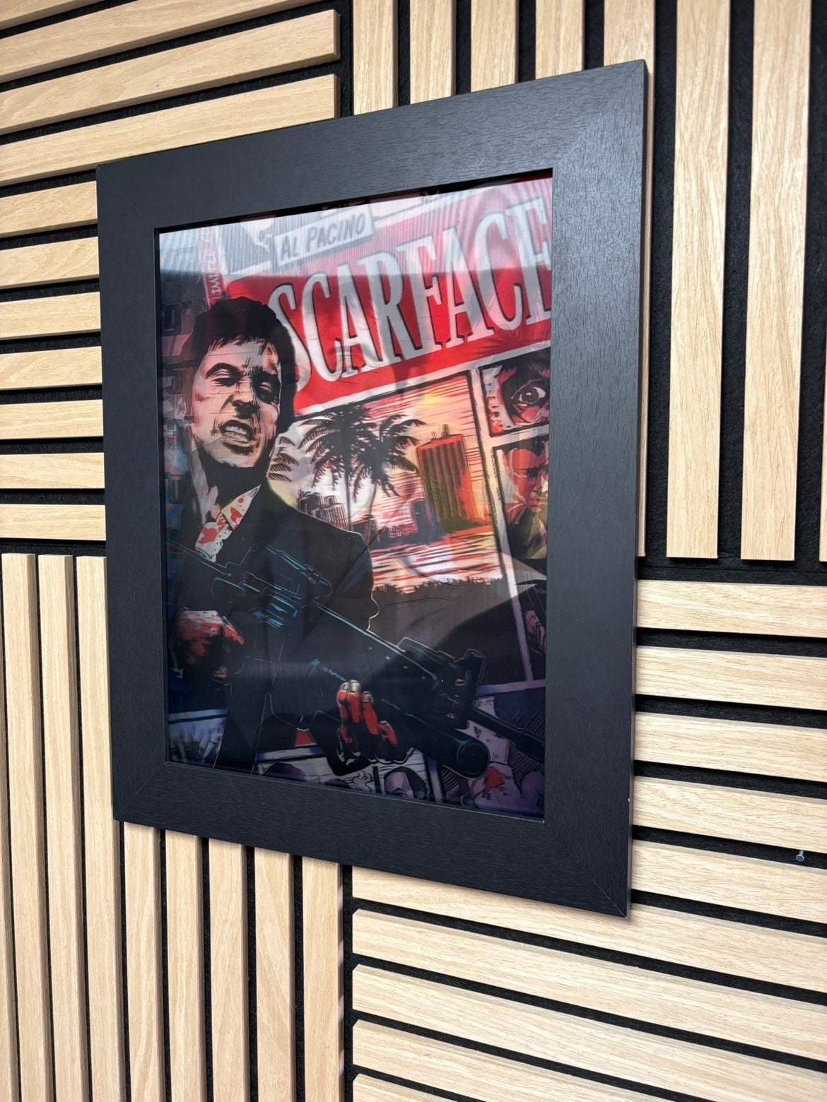 Scarface 3D Lenticular Poster Framed 30x40cm