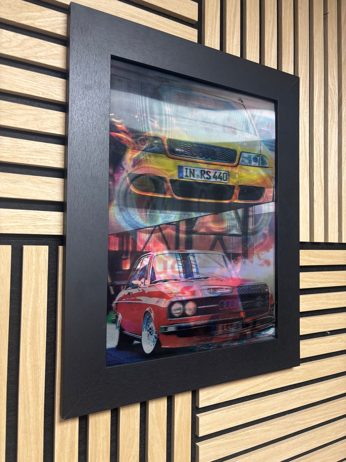 Audi 3D Lenticular Posters Framed 30x40cm