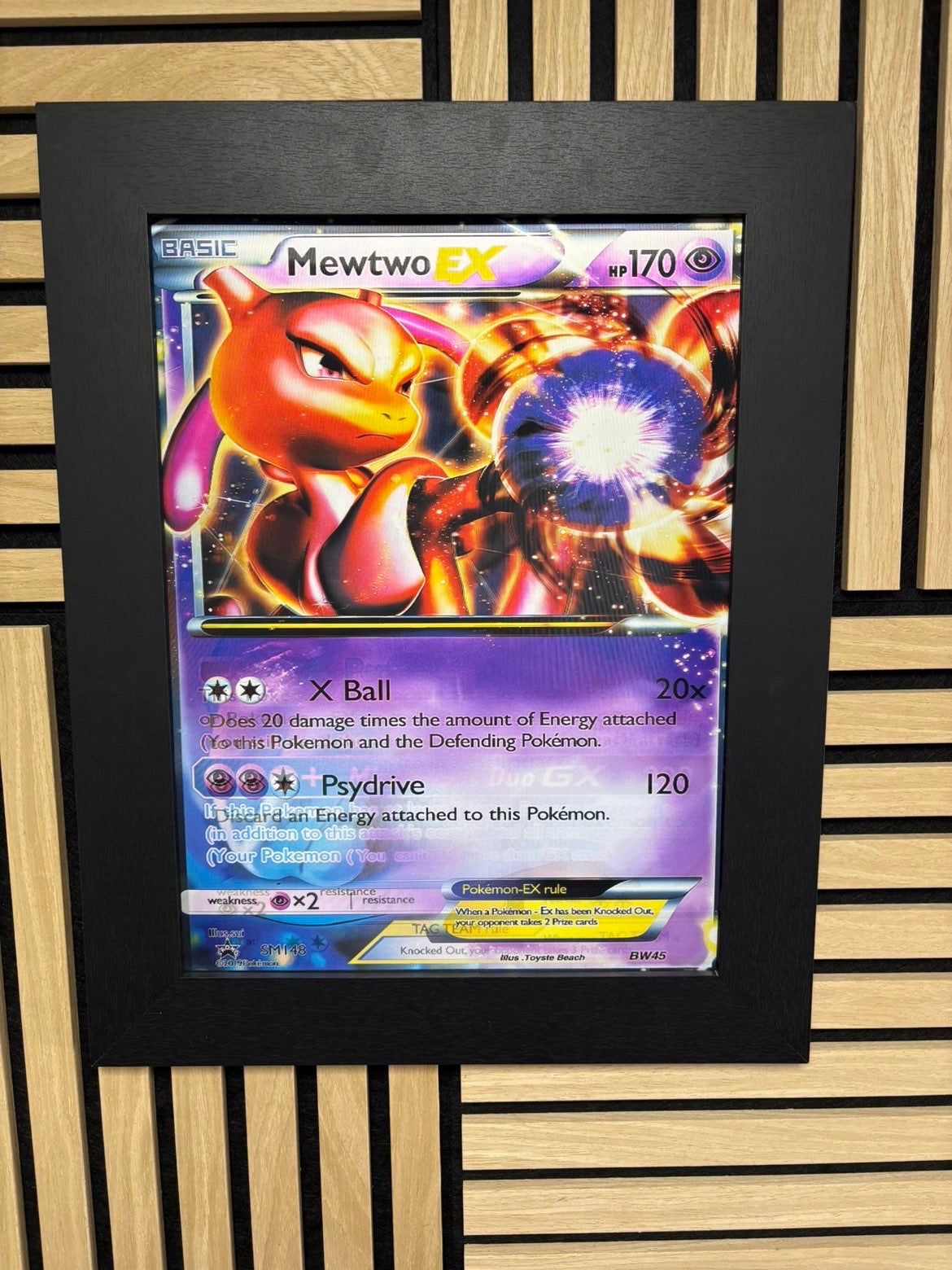 Mewtwo 3D Lenticular Poster Framed 30x40cm