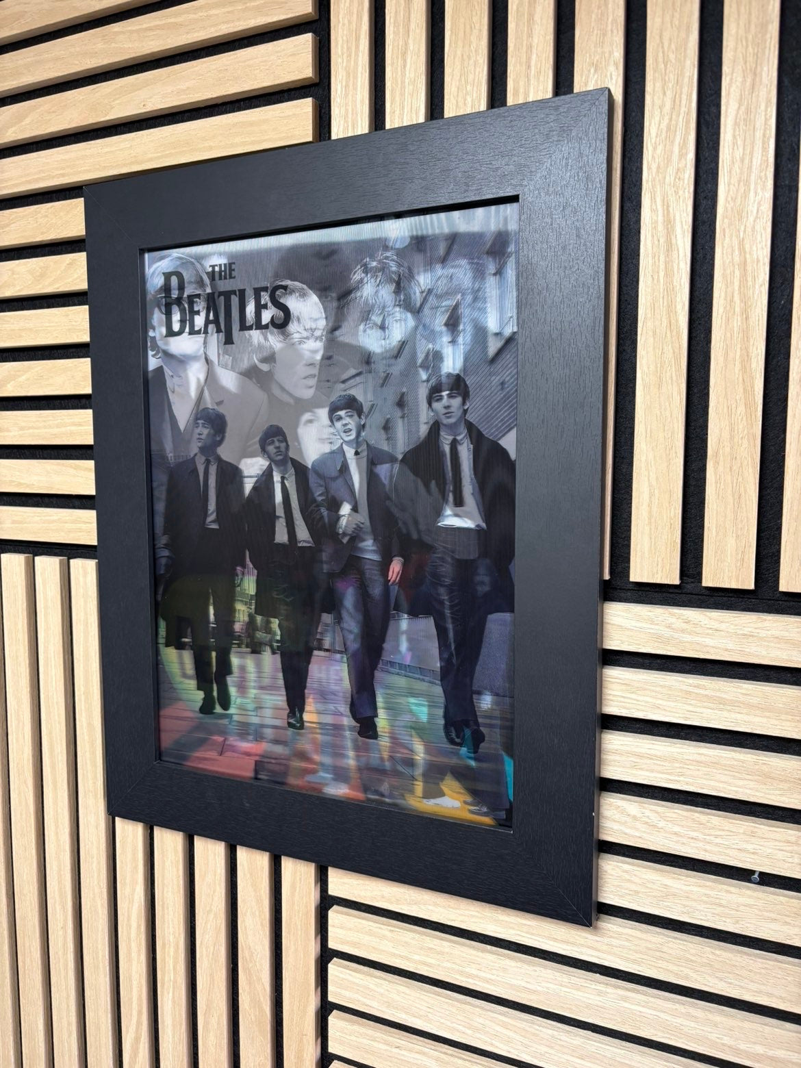 The Beatles 3D Lenticular Poster Framed 30x40cm