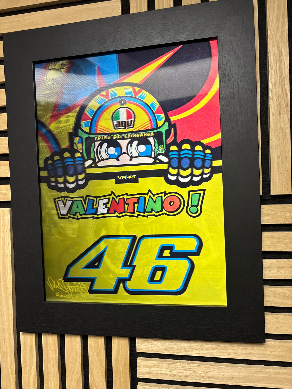 Valentino Rossi 3D Lenticular Poster Framed 30x40cm
